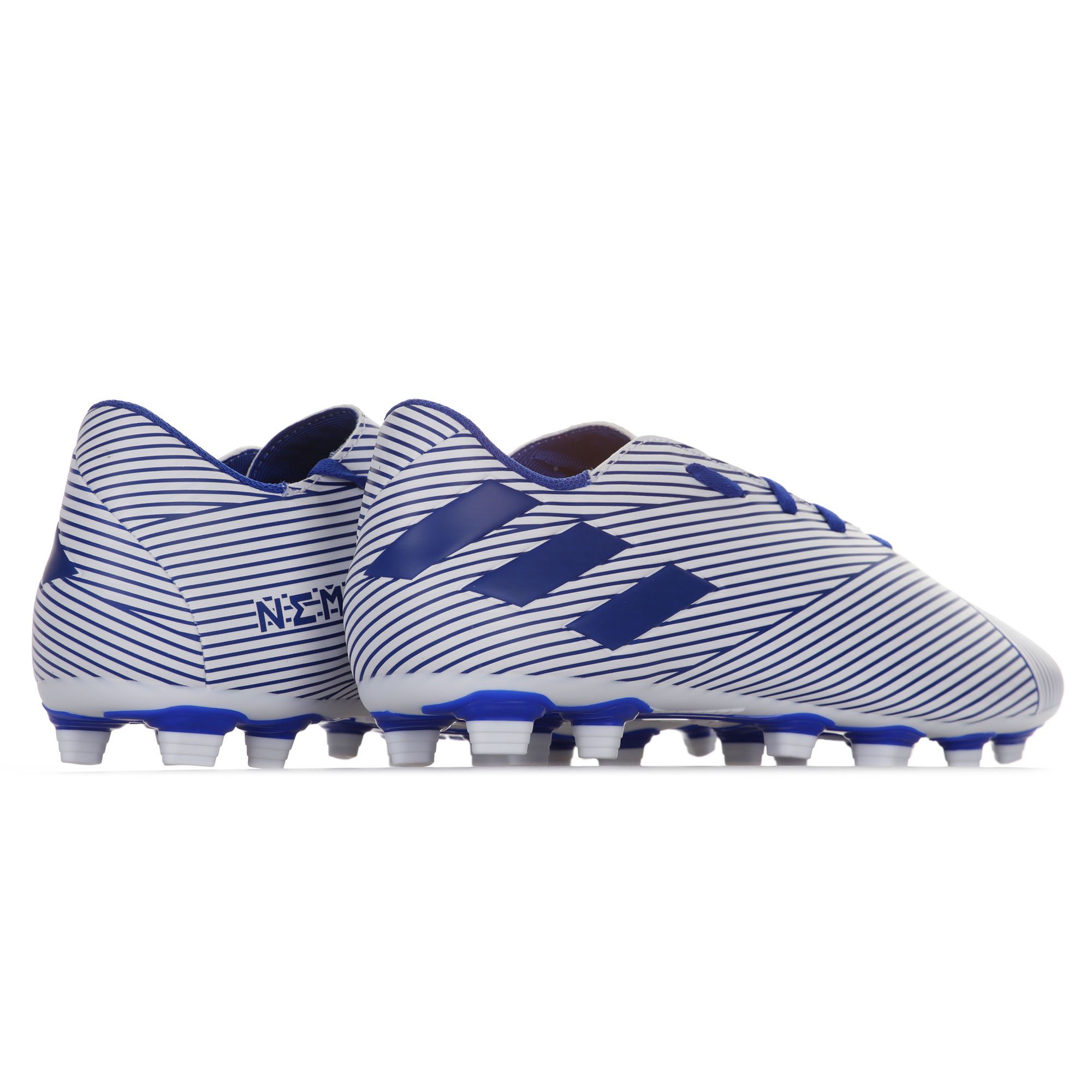 Botas de fútbol adidas Nemeziz 19.4 FxG Blanco Azul - Fútbol Factory