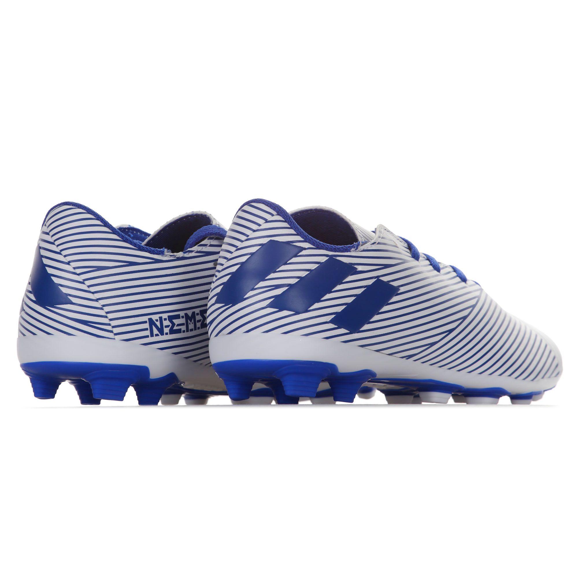 Botas de fútbol adidas Nemeziz 19.4 FxG Junior Blanco Azul - Fútbol Factory