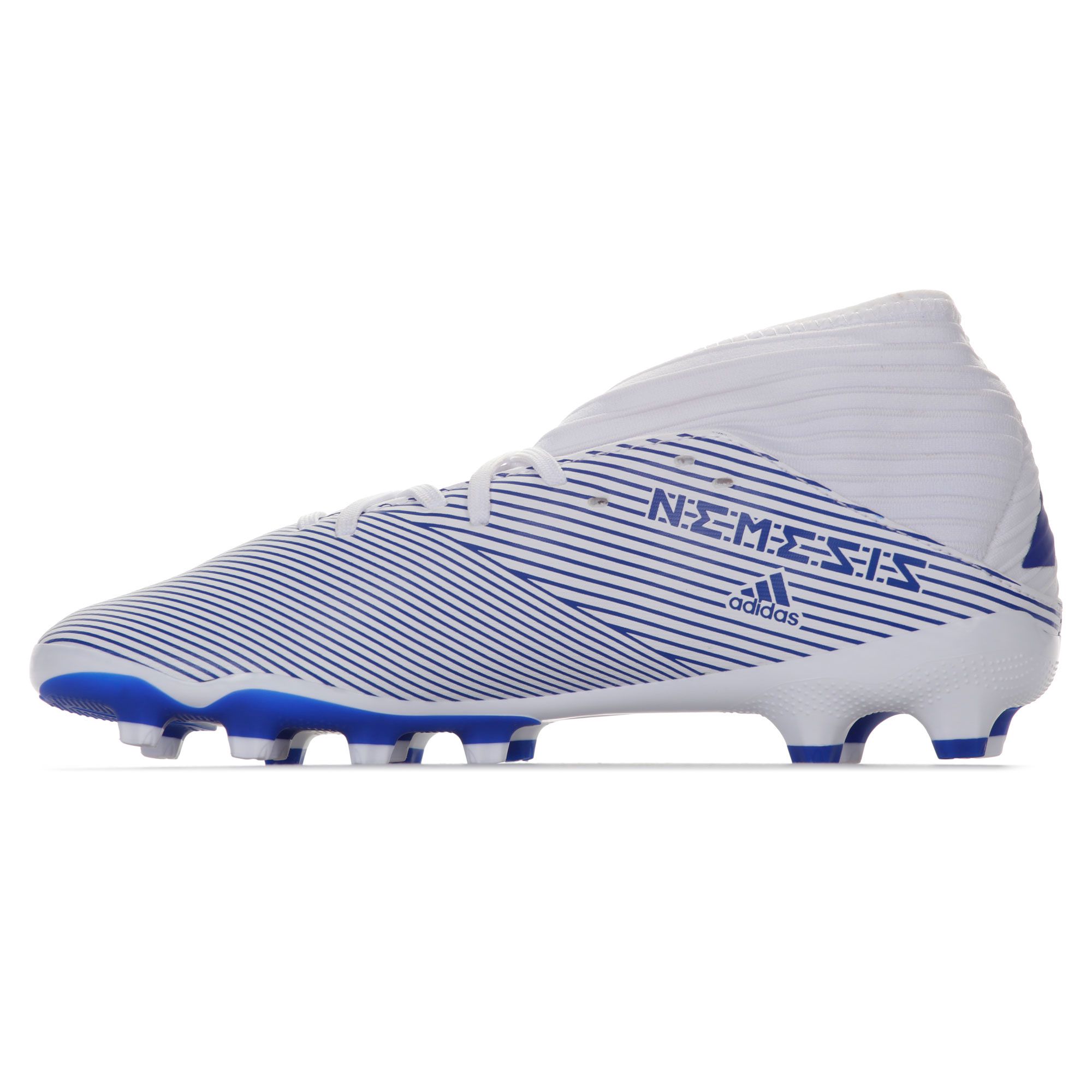 Botas de Fútbol Adidas Nemeziz 19.3 MG Junior Blanco Azul - Fútbol Factory