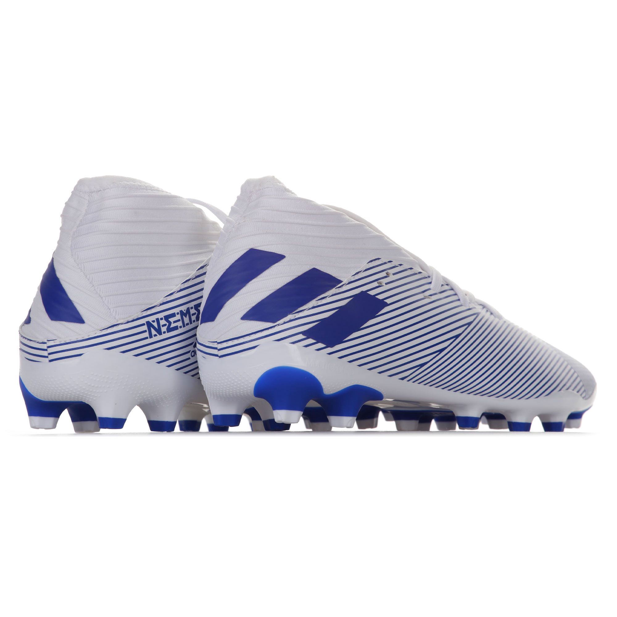 Botas de Fútbol Adidas Nemeziz 19.3 MG Junior Blanco Azul - Fútbol Factory