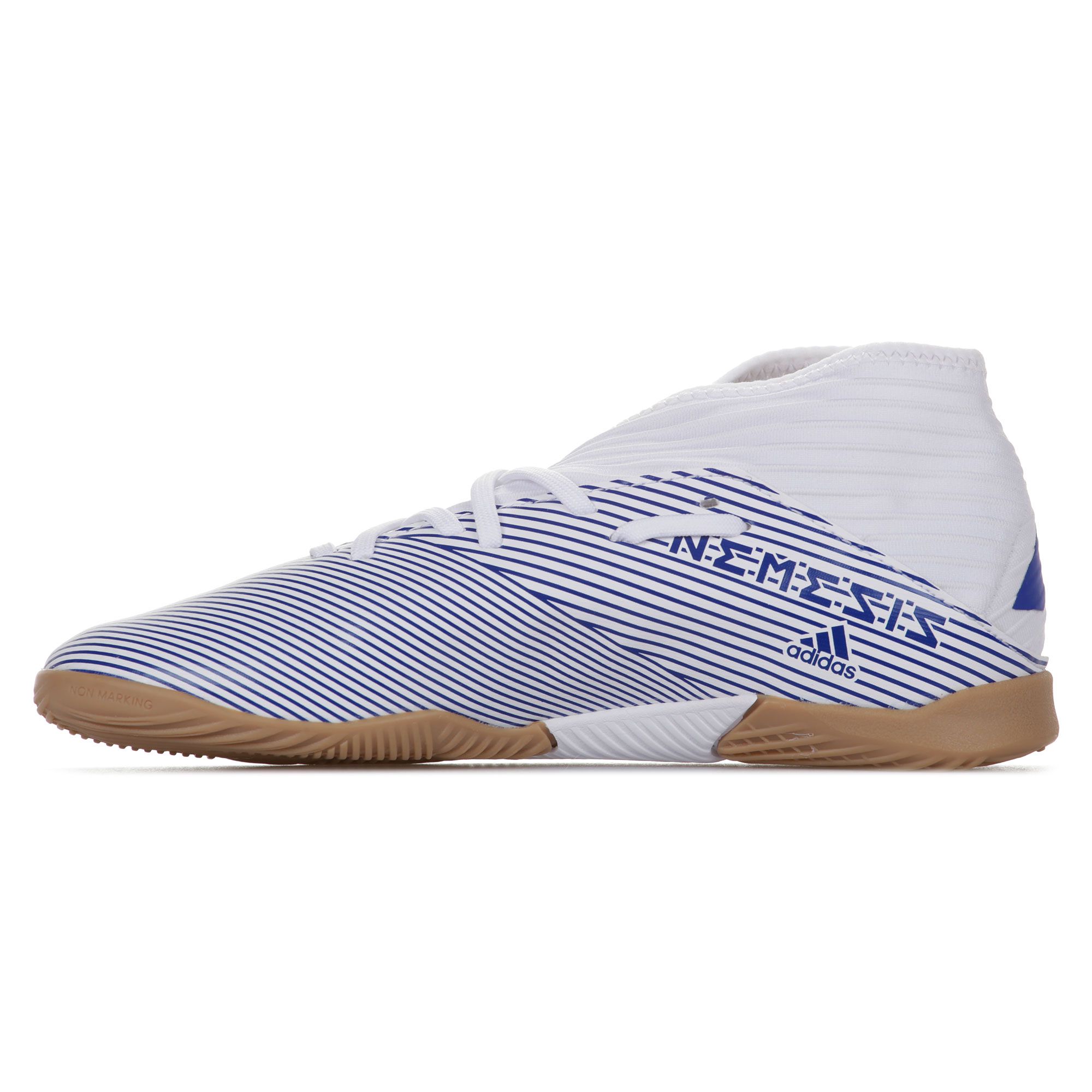 Zapatillas de fútbol sala adidas Nemeziz 19.3 IN Junior Blanco Azul - Fútbol Factory