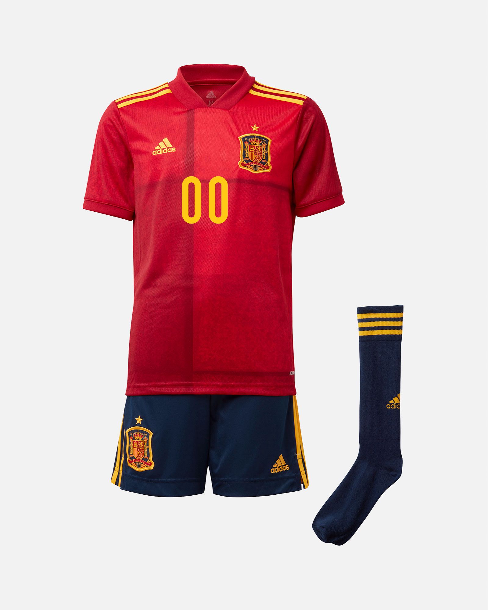 Conjunto 1ª España EURO 2021 Niño Personalizado - Fútbol Factory