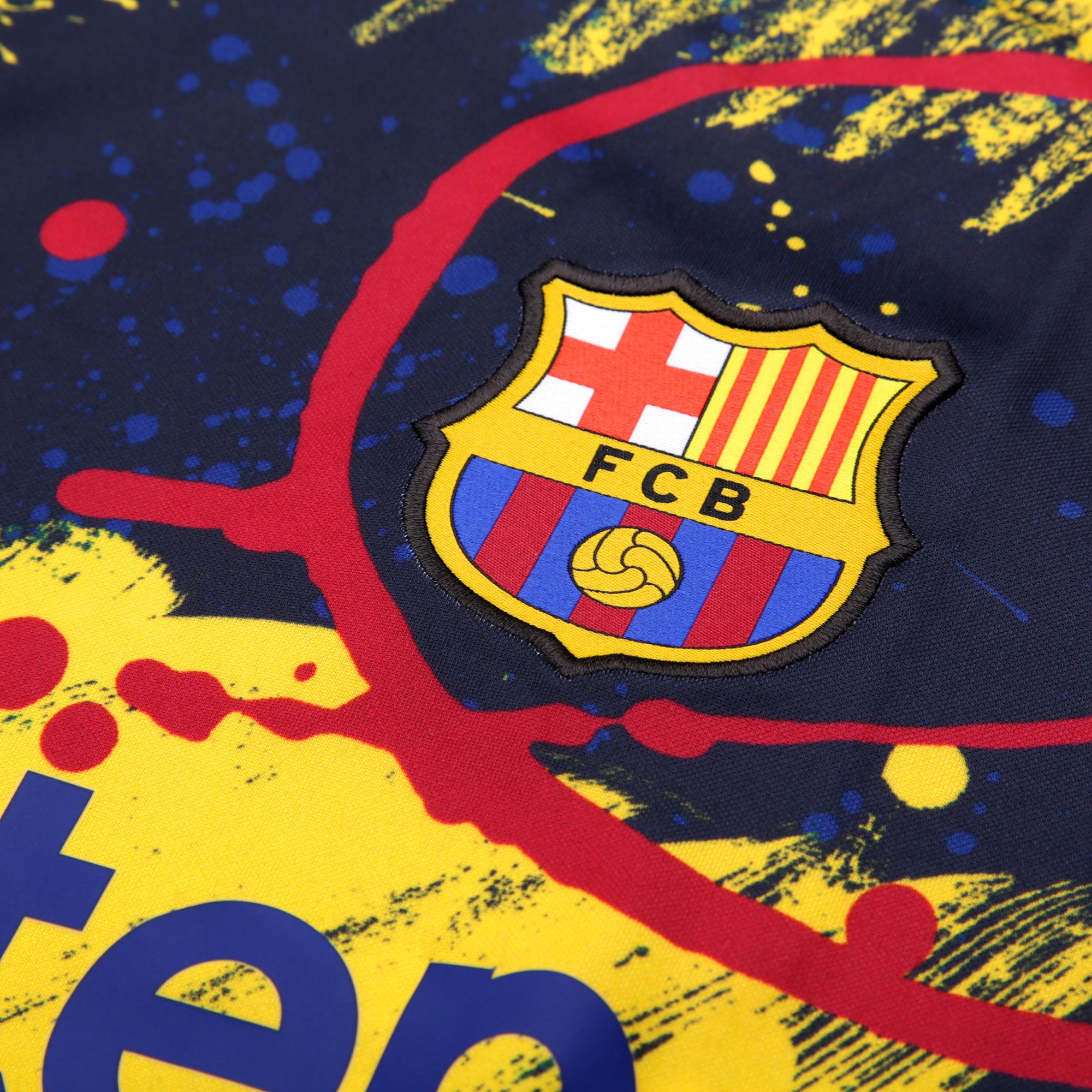 Camiseta Pre Match FC Barcelona 2019 2020 Dri FIT Junior Marino