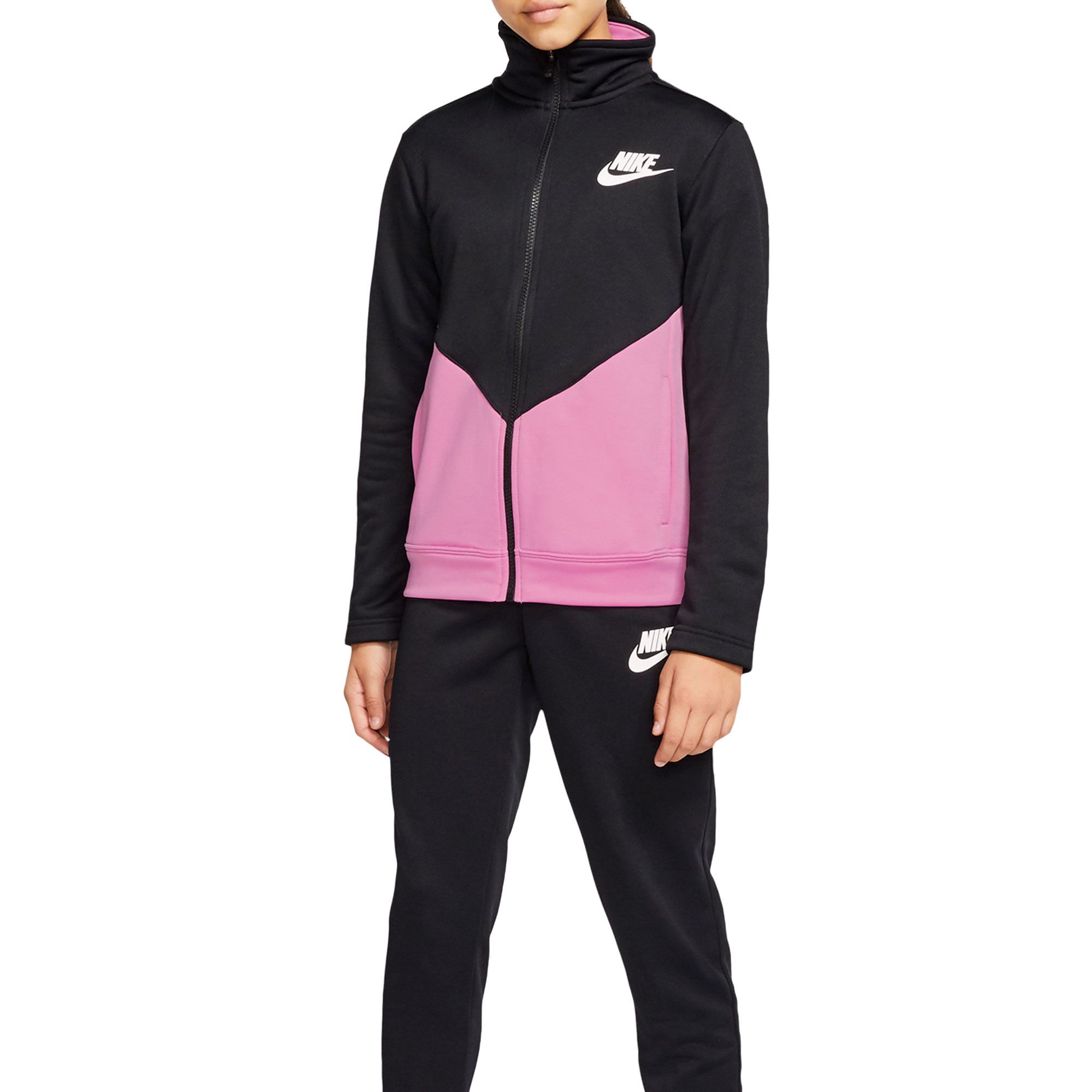 Chándal de Paseo Sportwear Core Junior Negro Rosa - Fútbol Factory