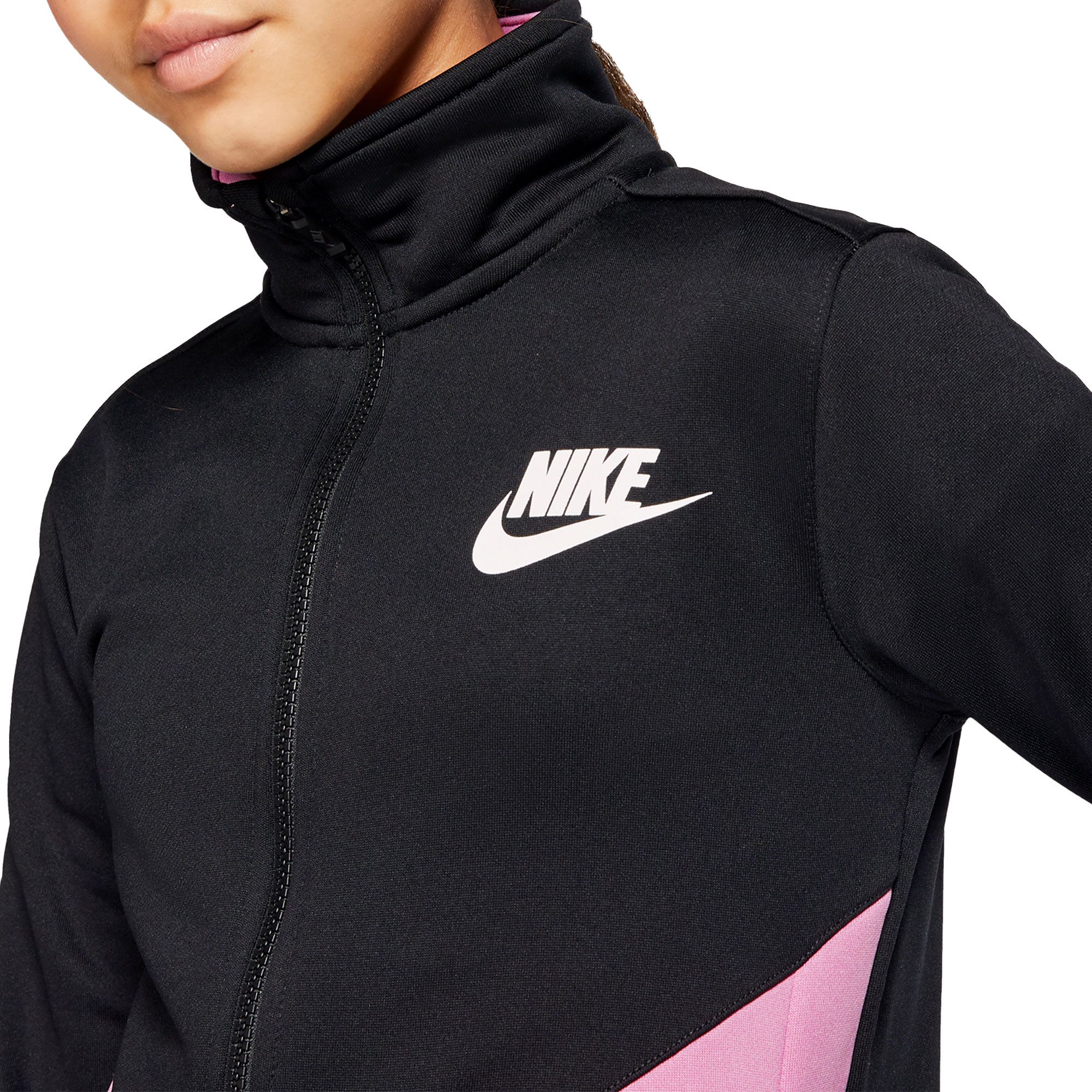 Chándal de Paseo Sportwear Core Junior Negro Rosa - Fútbol Factory
