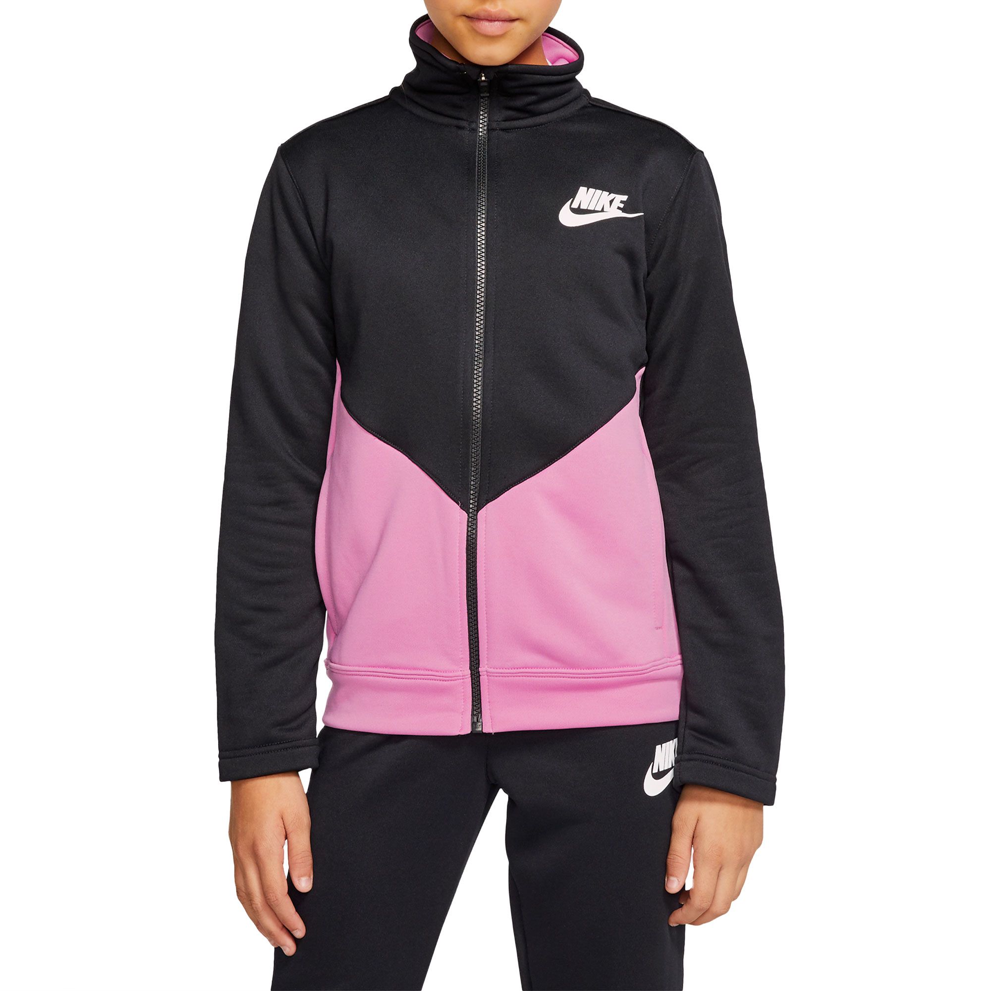 Chándal de Paseo Sportwear Core Junior Negro Rosa - Fútbol Factory