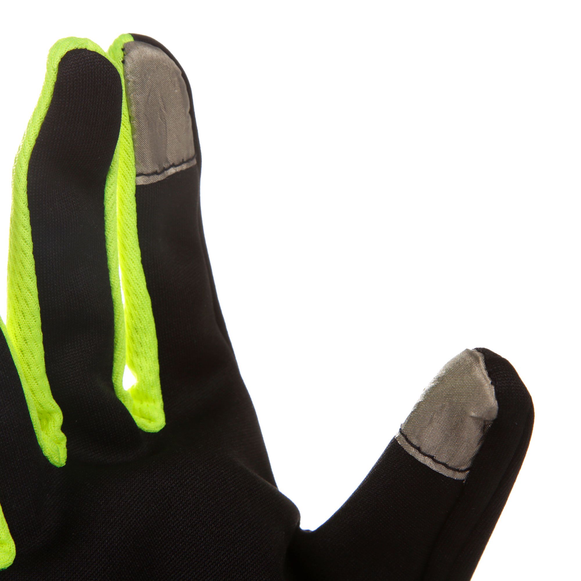 Guantes de Running Tactil Negro Fluor - Fútbol Factory