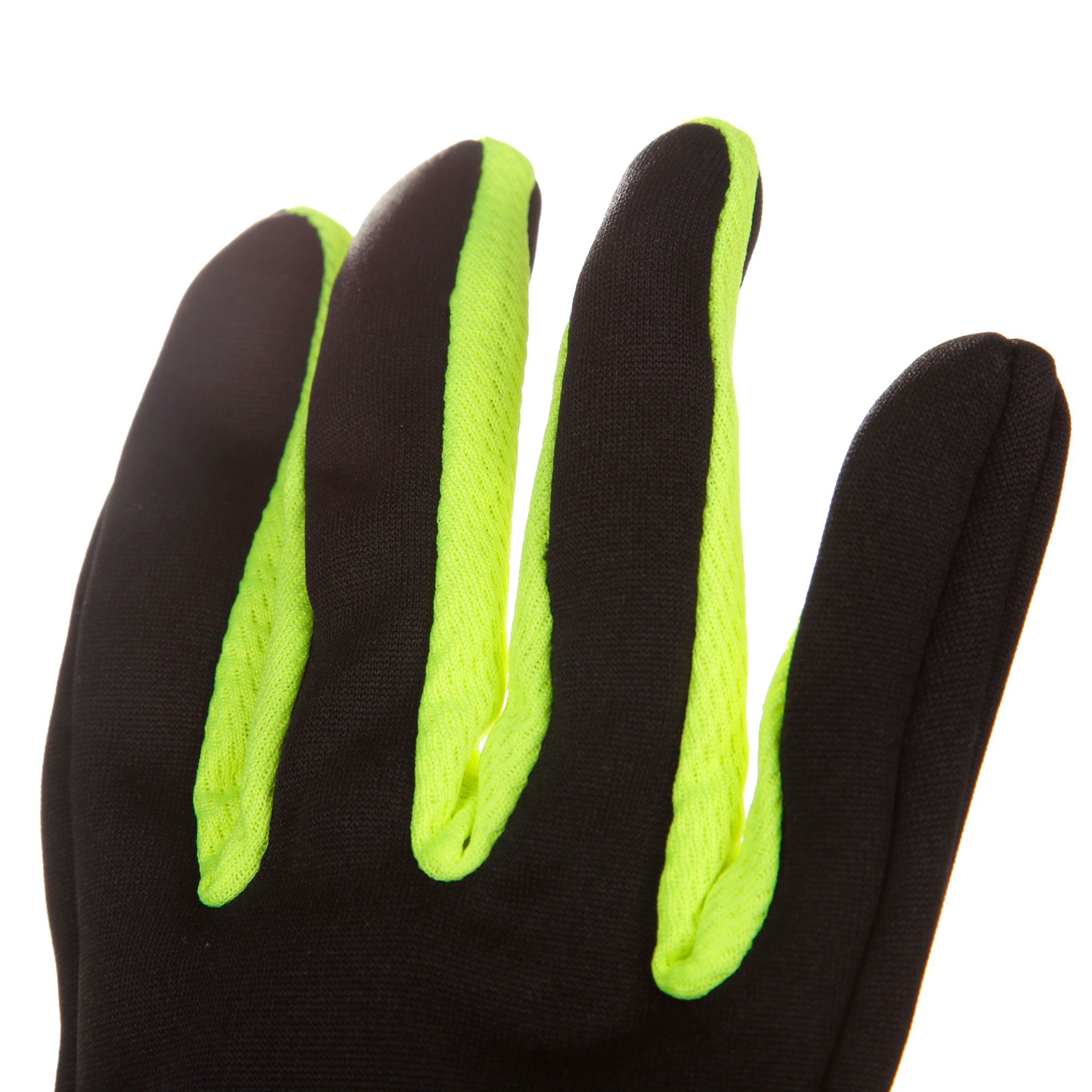 Guantes de Running Tactil Negro Fluor - Fútbol Factory