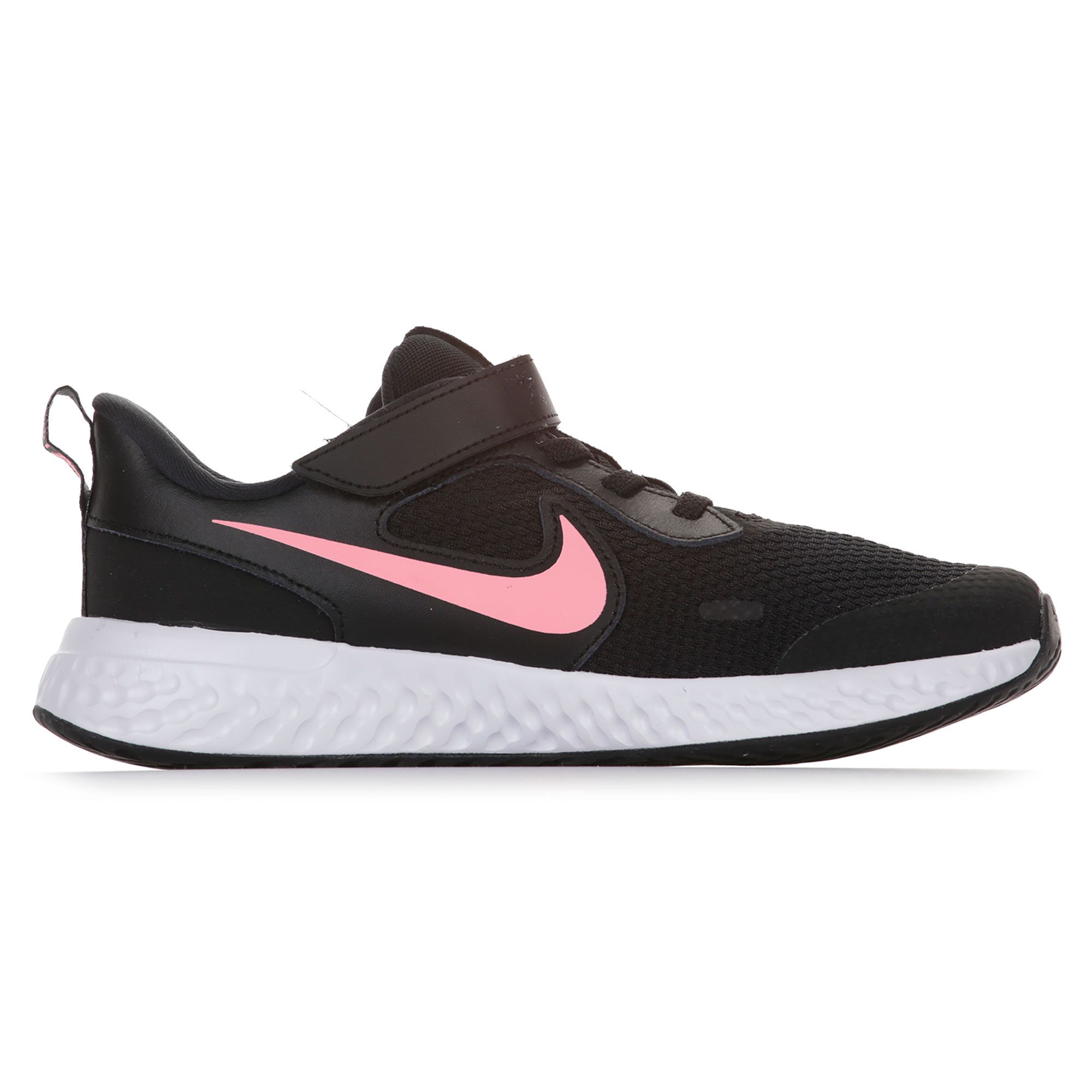 Zapatillas de Running Revolution 5 Velcro Junior Negro - Fútbol Factory