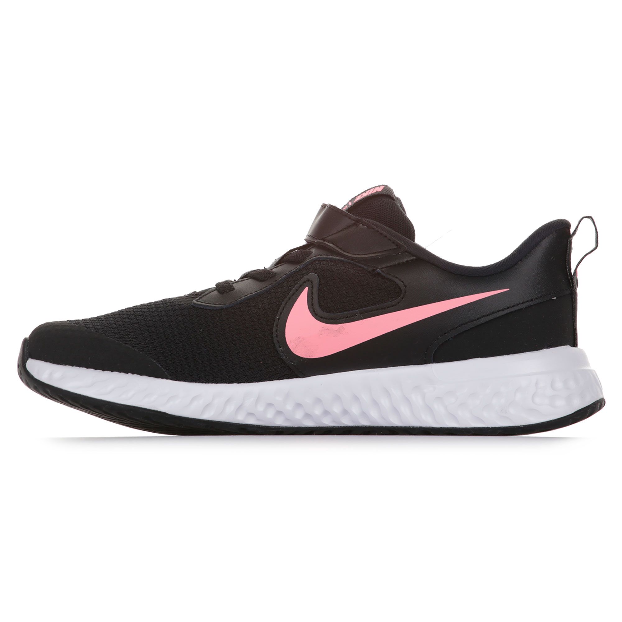 Zapatillas de Running Revolution 5 Velcro Junior Negro - Fútbol Factory