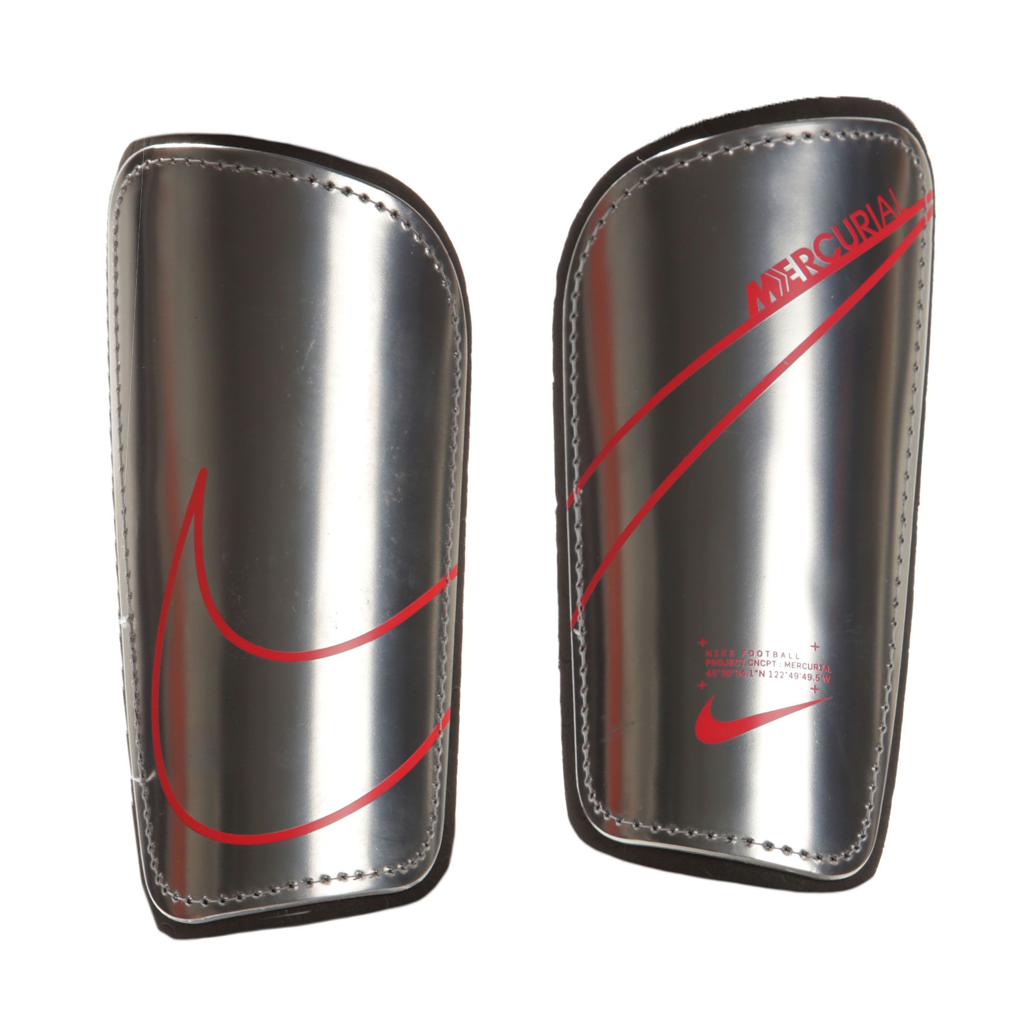 Espinilleras Mercurial Hard Shell Plata - Fútbol Factory