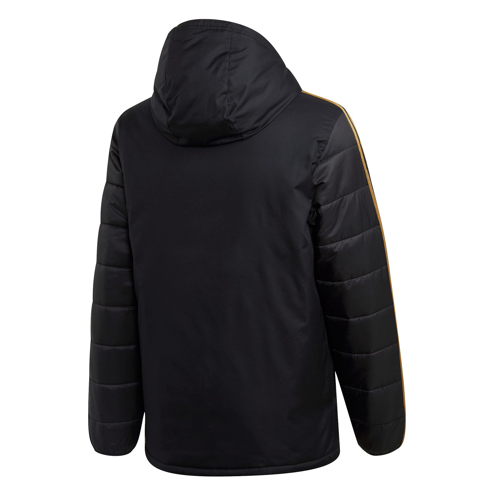 Abrigo Real Madrid 2019/2020 Negro Oro - Fútbol Factory