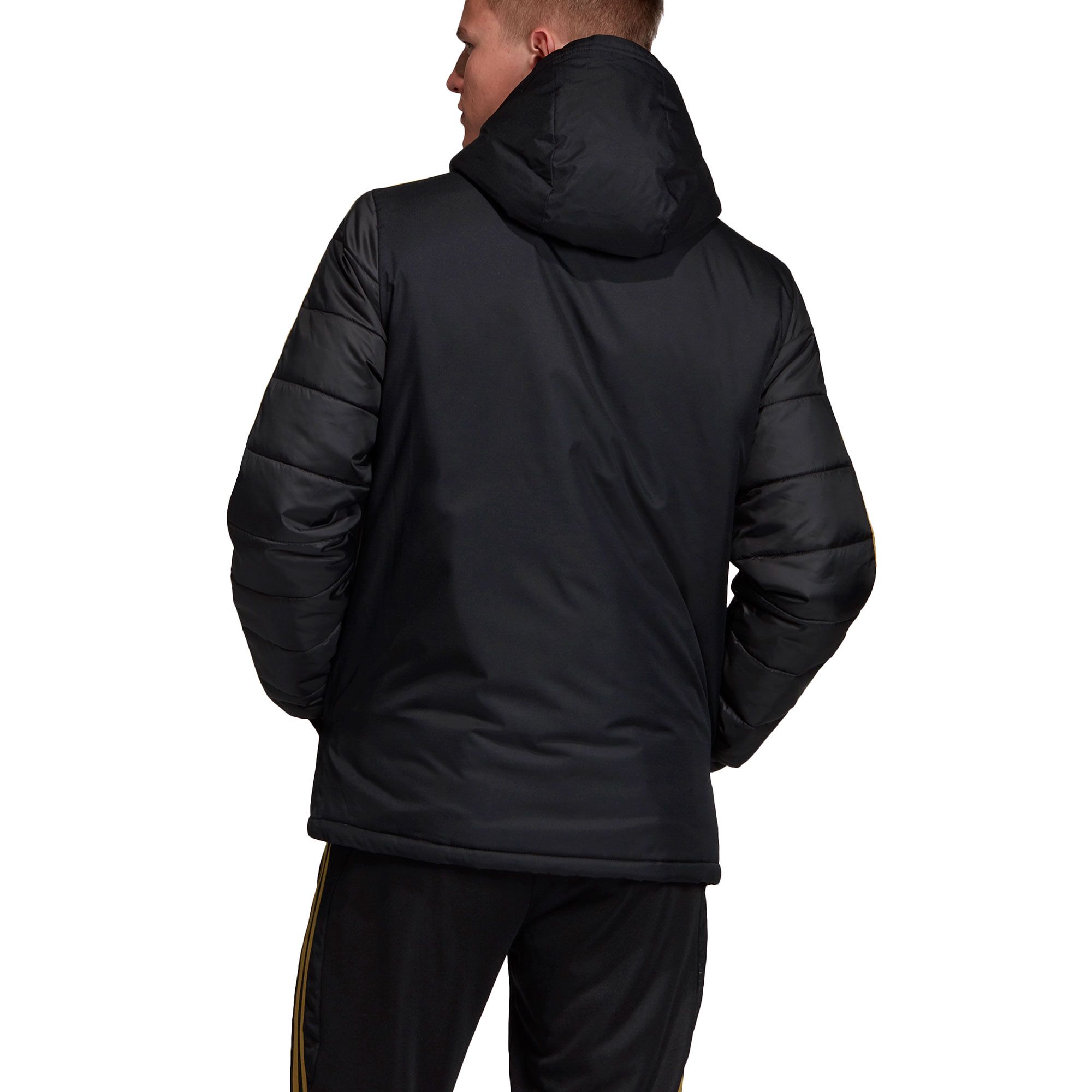 Abrigo Real Madrid 2019/2020 Negro Oro - Fútbol Factory