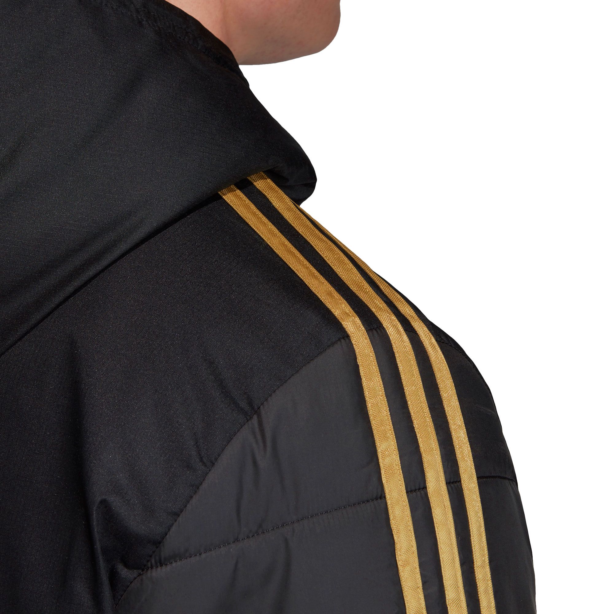 Abrigo Real Madrid 2019/2020 Negro Oro - Fútbol Factory