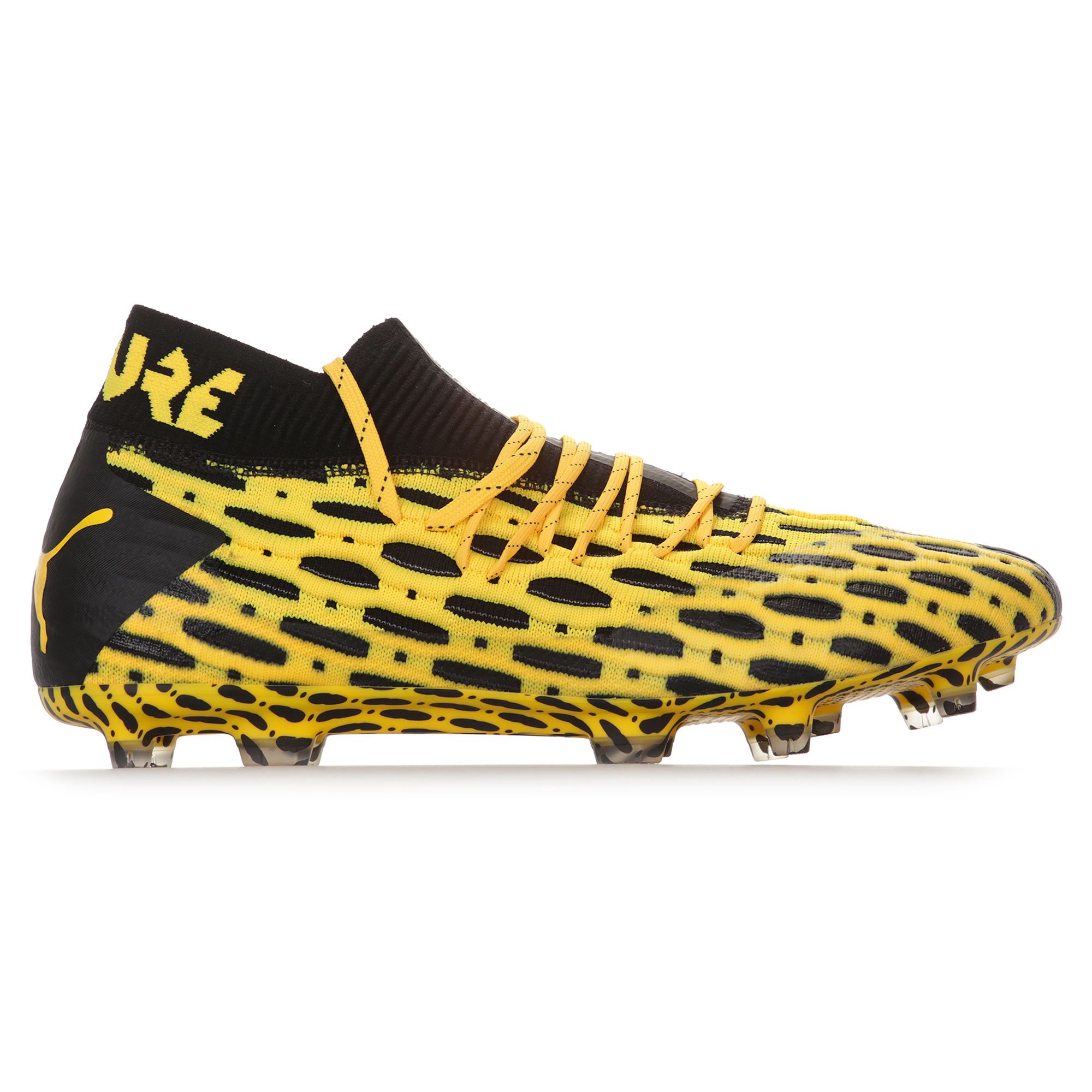 Botas de fútbol Puma Future 5.1 NETFIT FG/AG Amarillo Negro - Fútbol Factory