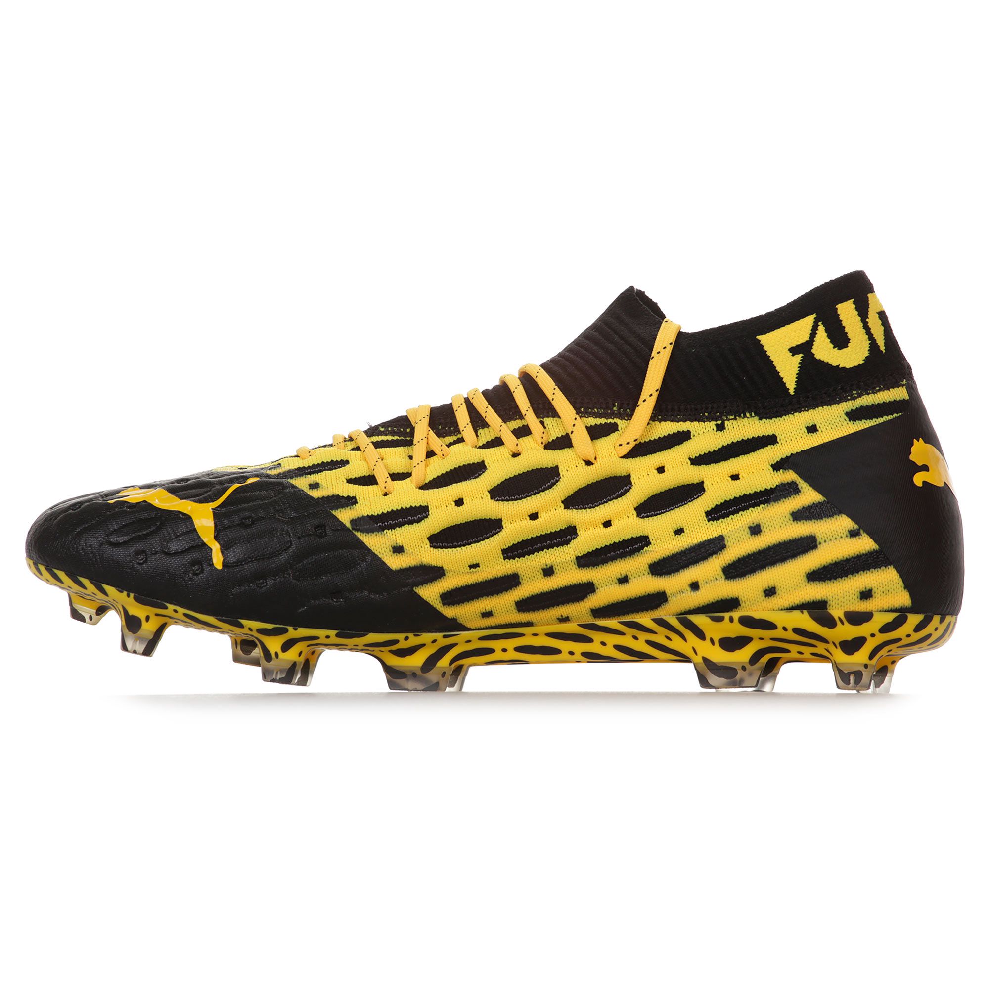 Botas de fútbol Puma Future 5.1 NETFIT FG/AG Amarillo Negro - Fútbol Factory