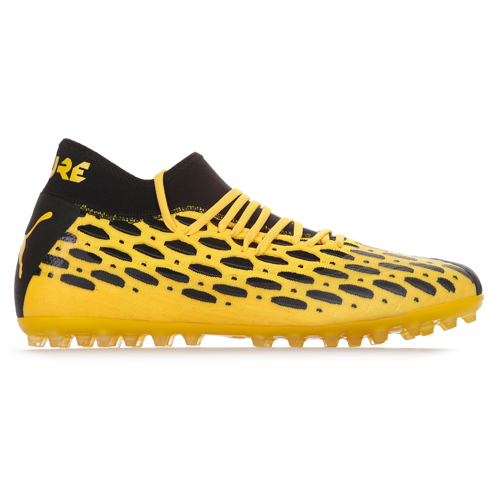 Botas de fútbol Puma Future 5.2 NETFIT MG Amarillo Negro - Fútbol Factory