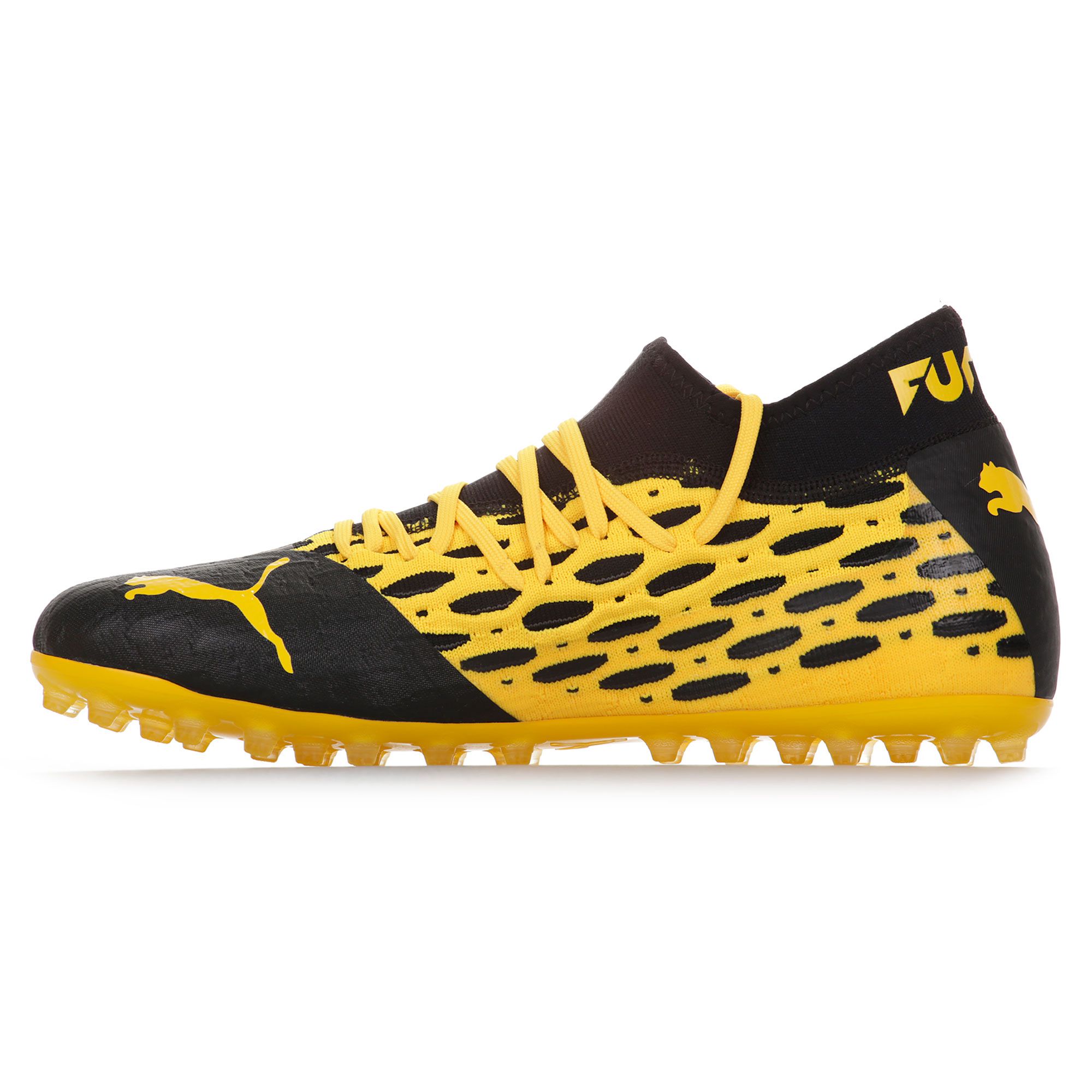 Botas de fútbol Puma Future 5.2 NETFIT MG Amarillo Negro - Fútbol Factory