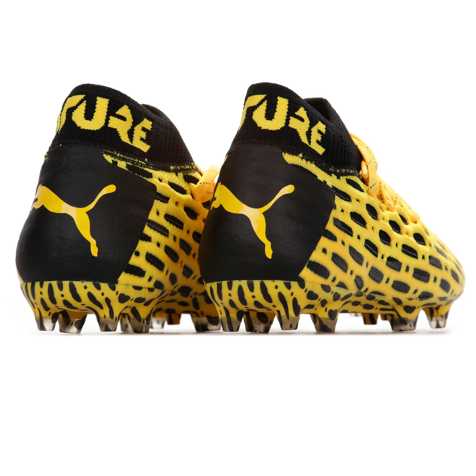 Botas de fútbol Puma Future 5.1 NETFIT FG/AG Junior Amarillo Negro - Fútbol Factory