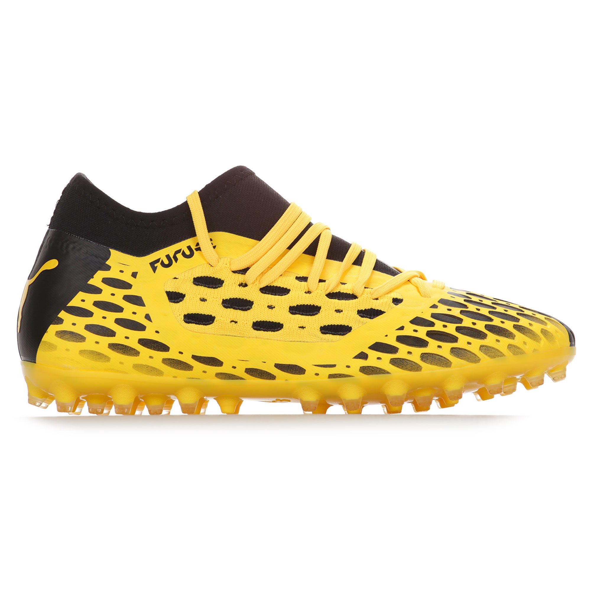 Botas de fútbol Puma Future 5.3 NETFIT MG Junior Amarillo Negro - Fútbol Factory