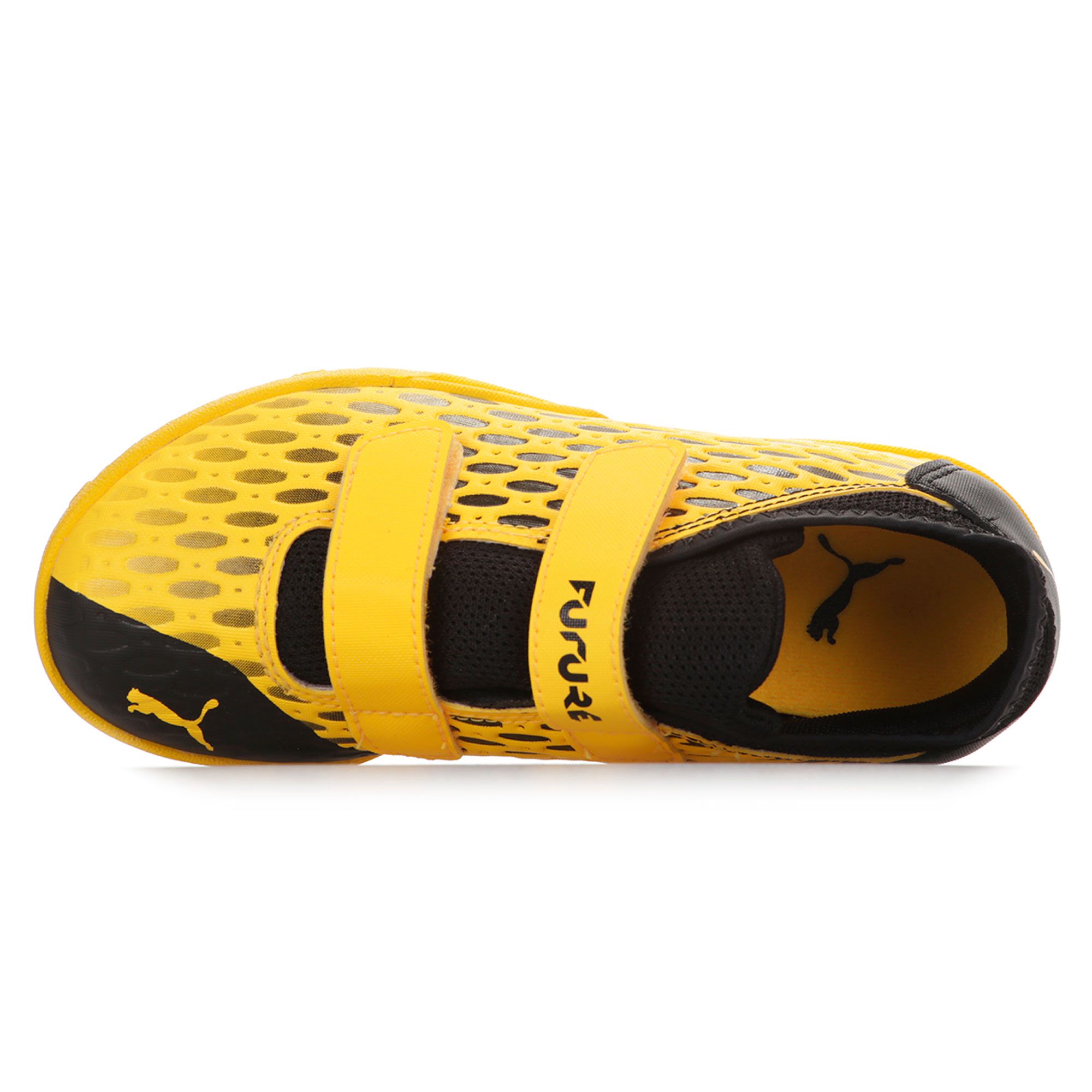 Botas de Fútbol Puma Future 5.4 Multitaco Velcro Junior Amarillo Negro - Fútbol Factory
