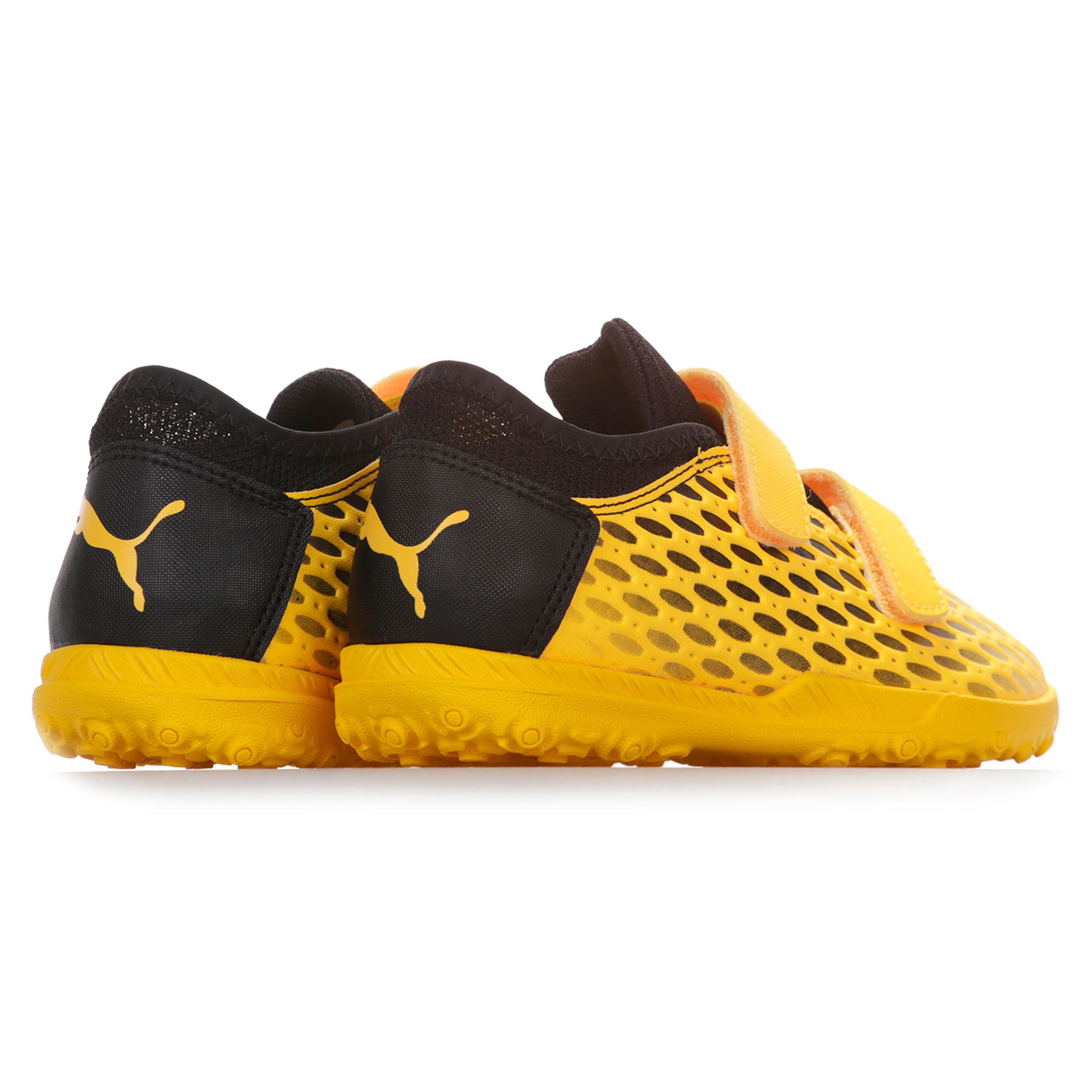 Botas de Fútbol Puma Future 5.4 Multitaco Velcro Junior Amarillo Negro - Fútbol Factory