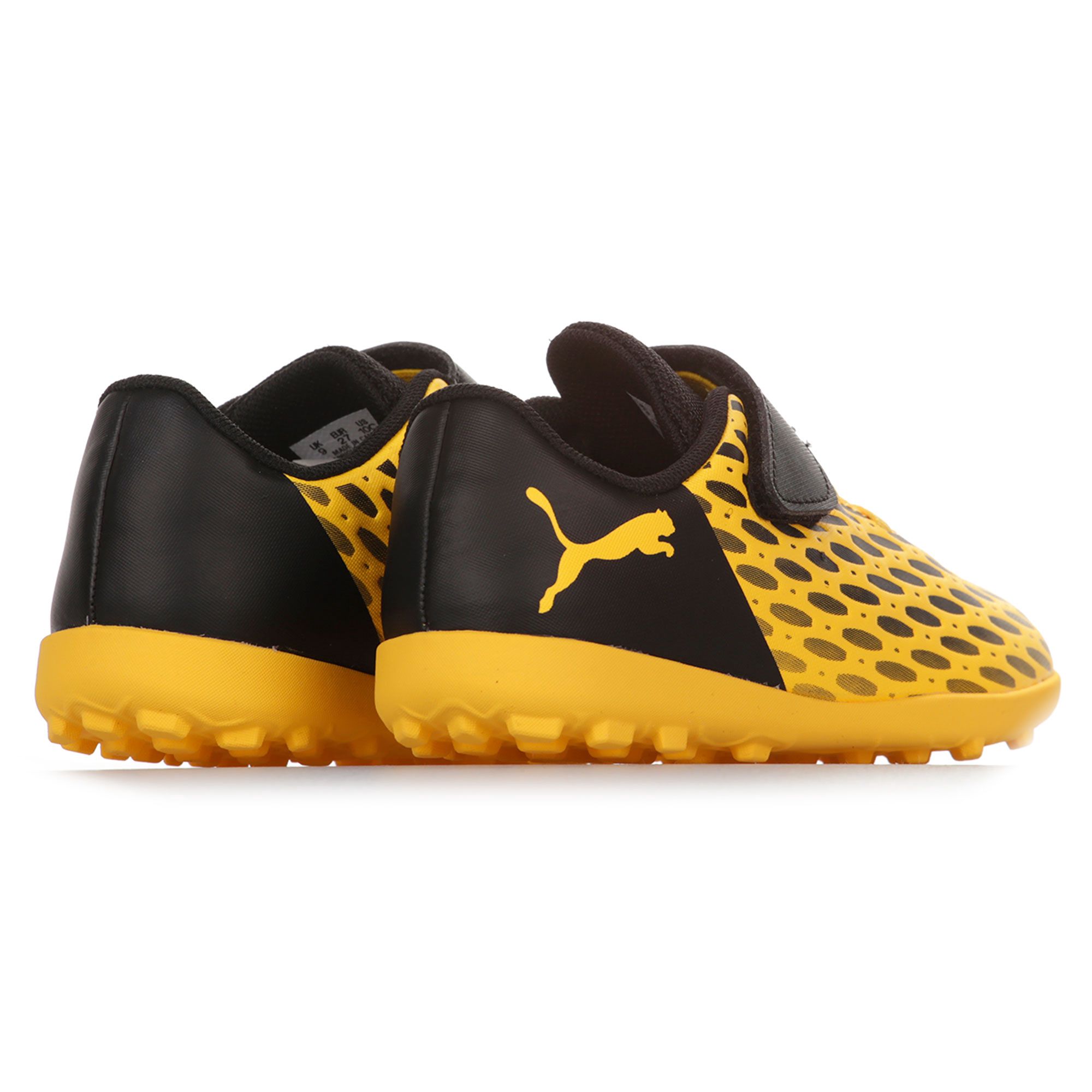 Botas de Fútbol Puma Future 5.4 Multitaco Velcro Infantil Amarillo Negro - Fútbol Factory