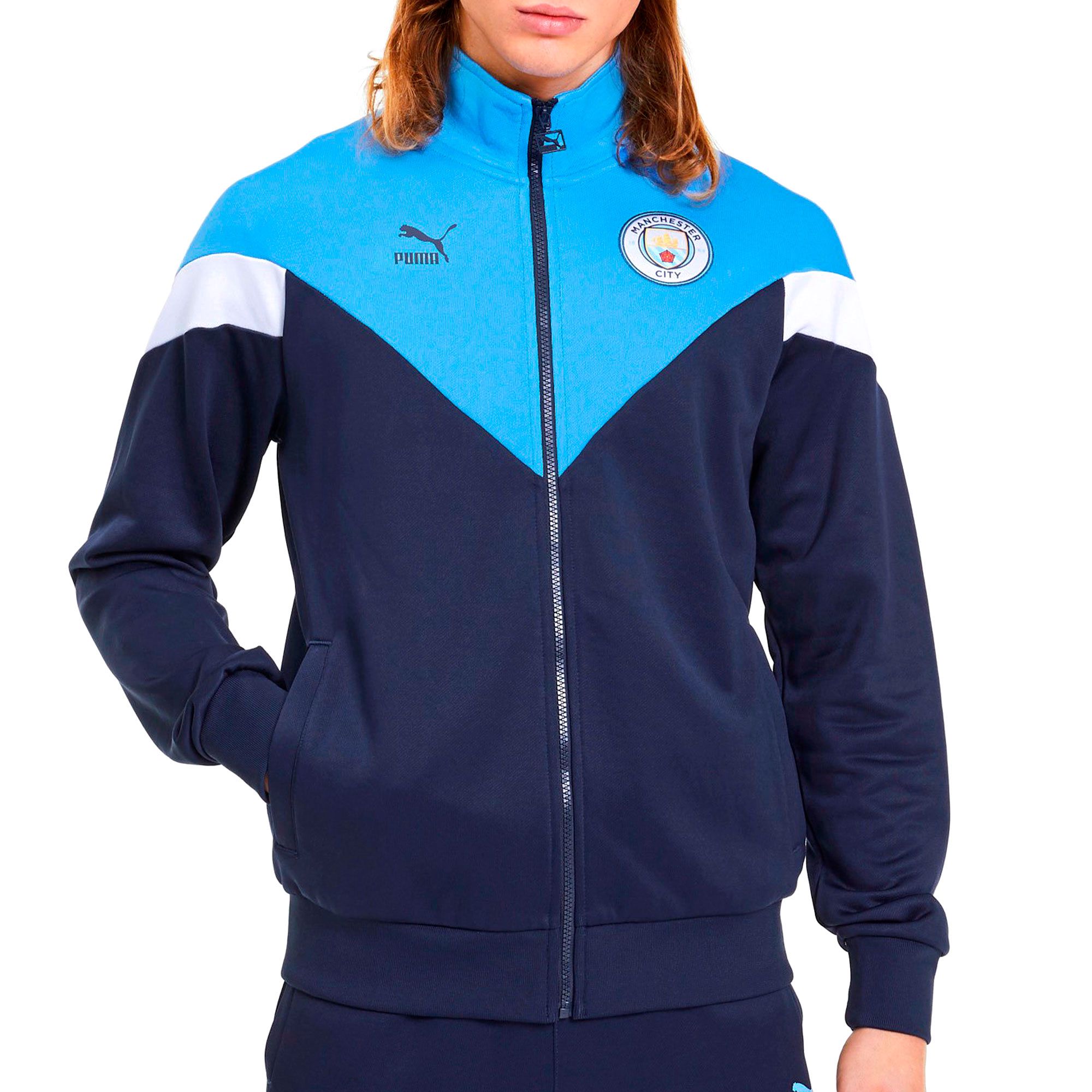 Chaqueta de Paseo Manchester City 2019/2020 Iconic Azul - Fútbol Factory