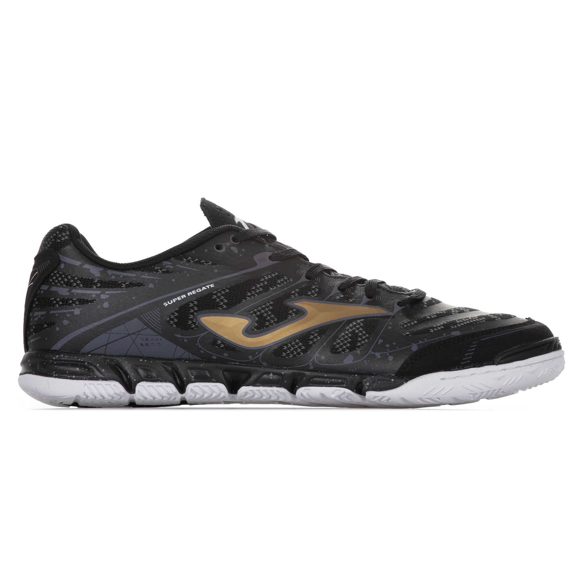 Zapatillas de Fútbol Sala Super Regate Negro Oro - Fútbol Factory