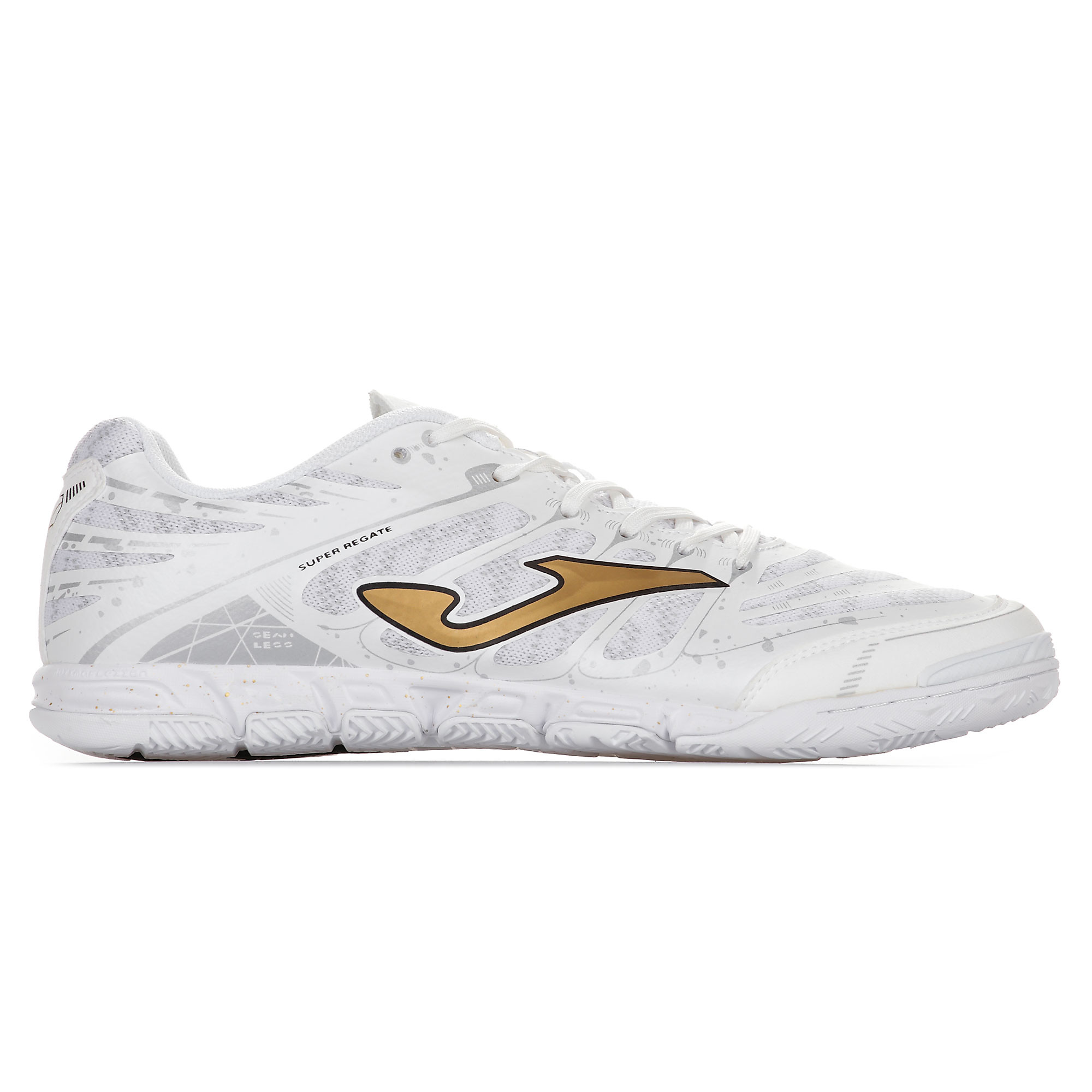 Zapatillas de Fútbol Sala Super Regate Blanco Oro - Fútbol Factory