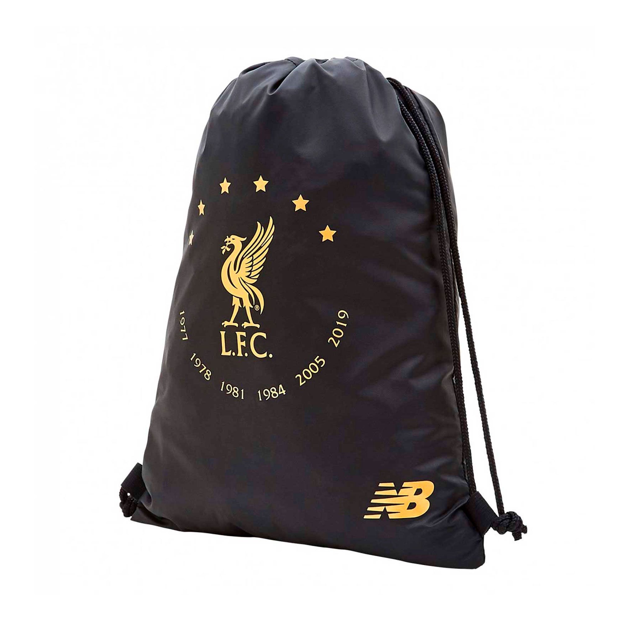 Mochila Gymsack Liverpool FC Six Times Negro - Fútbol Factory