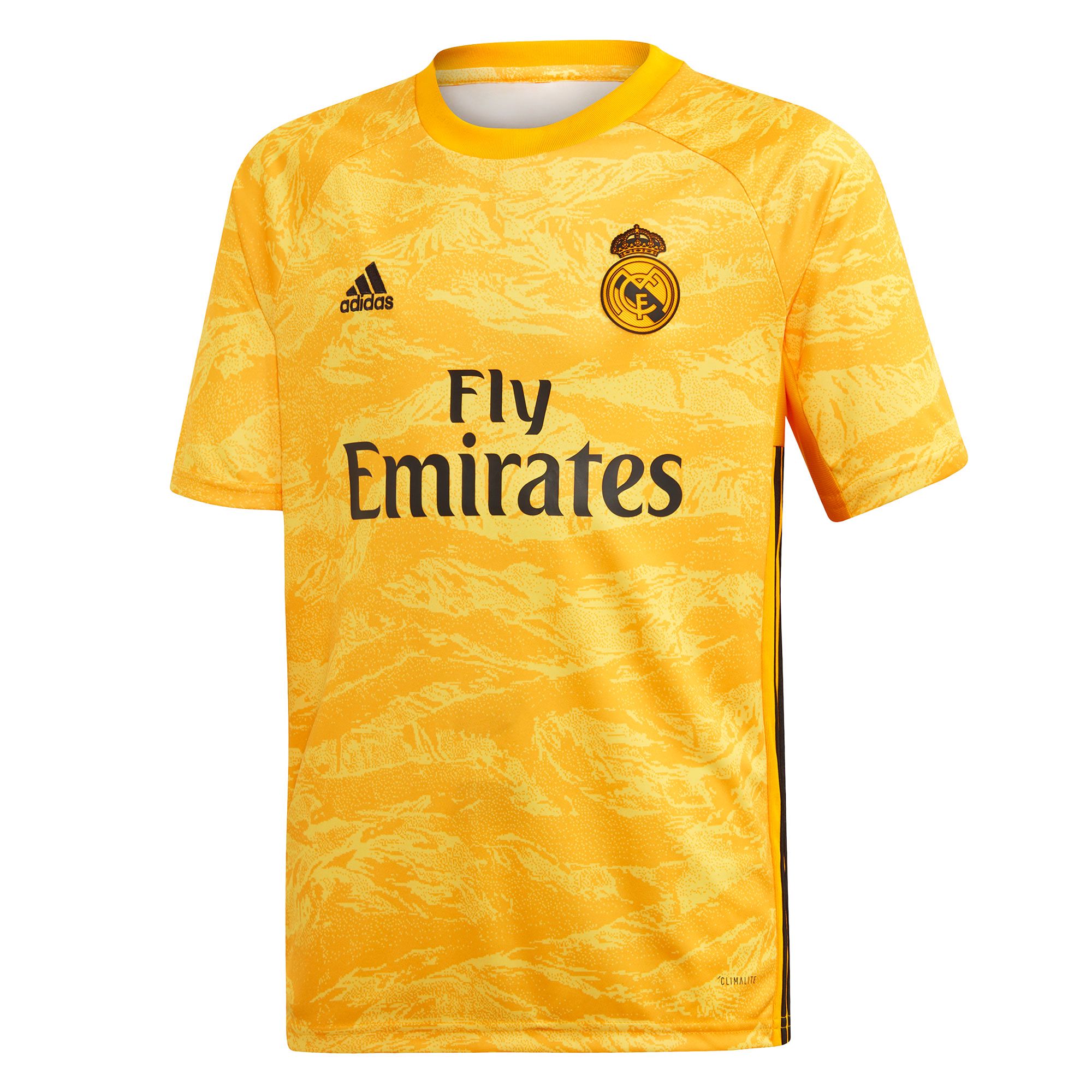 Conjunto 1ª Real Madrid Portero 2019/2020 Junior Amarillo - Fútbol Factory