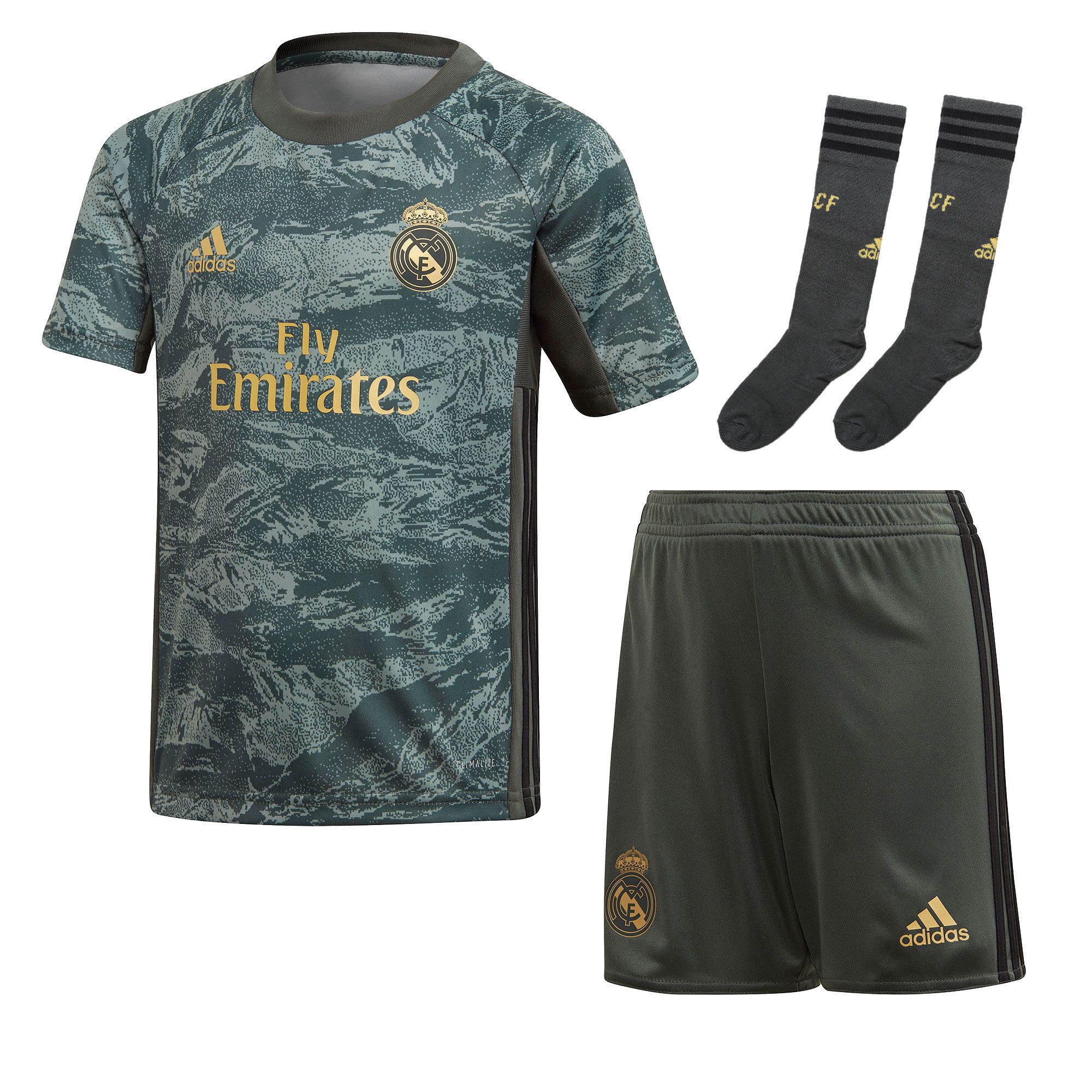 Conjunto 2ª Real Madrid Portero 2019/2020 Junior Verde - Fútbol Factory