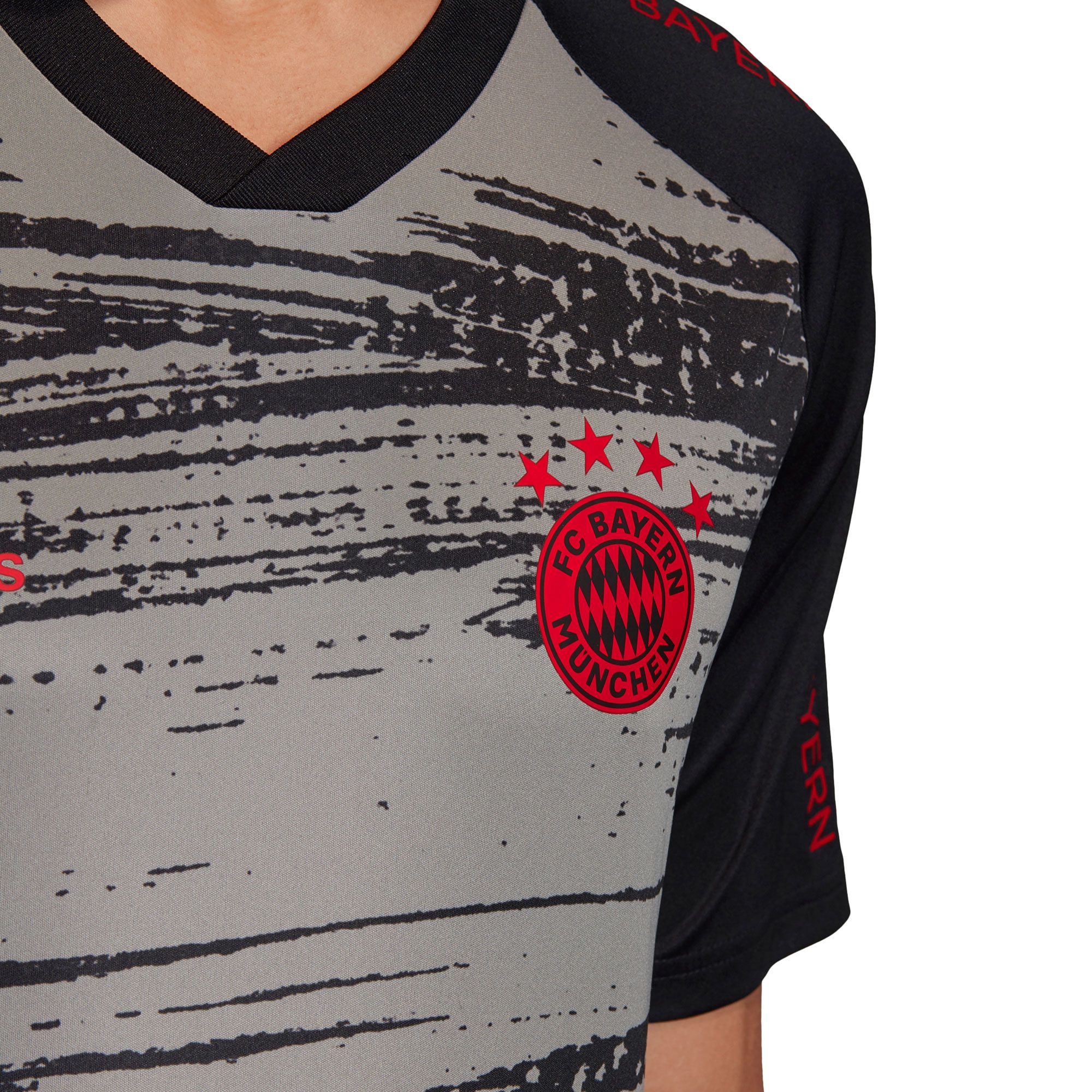 Camiseta de Calentamiento FC Bayern 2020/2021 Gris Negro - Fútbol Factory