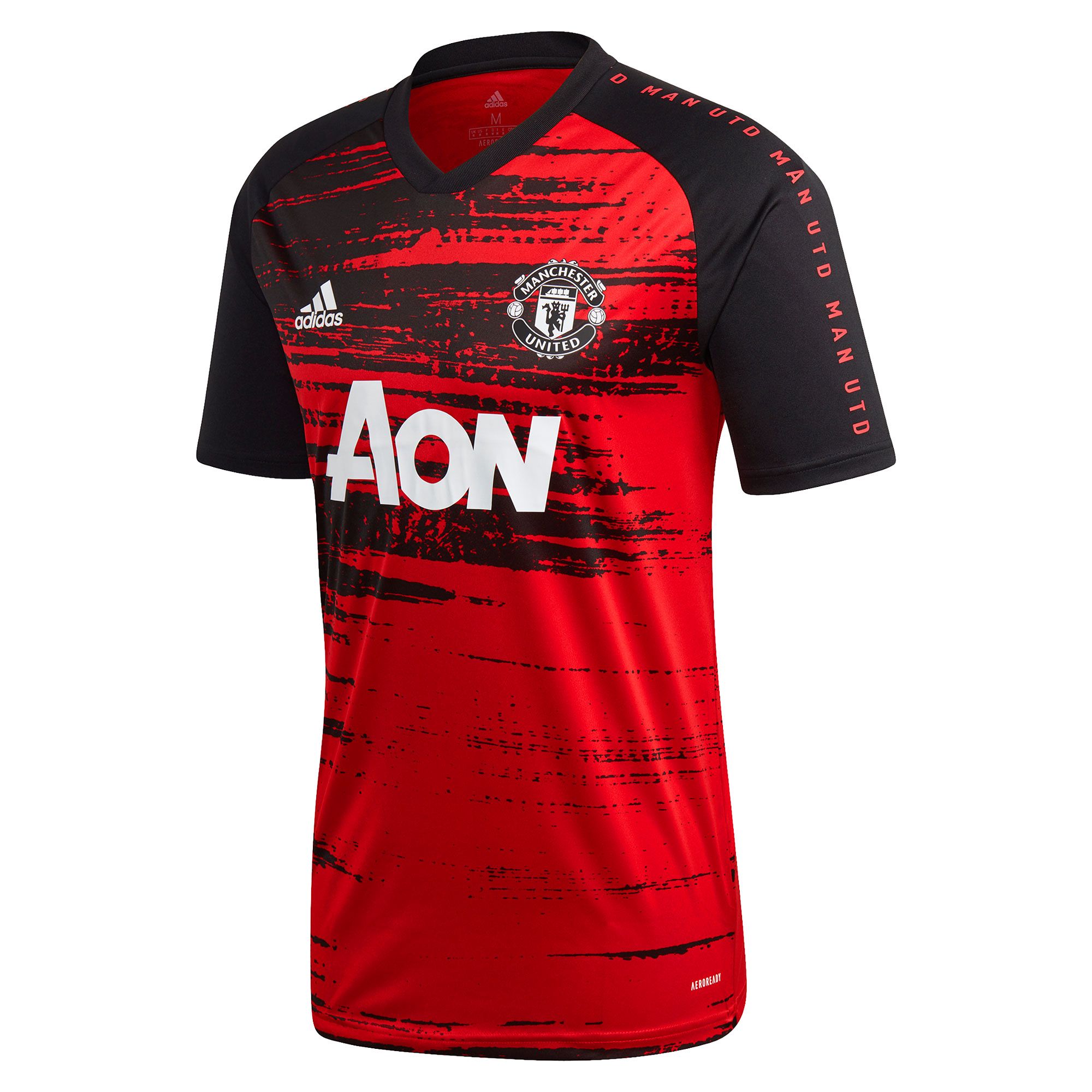 Camiseta de Calentamiento Manchester United 2020/2021 Rojo Negro - Fútbol Factory