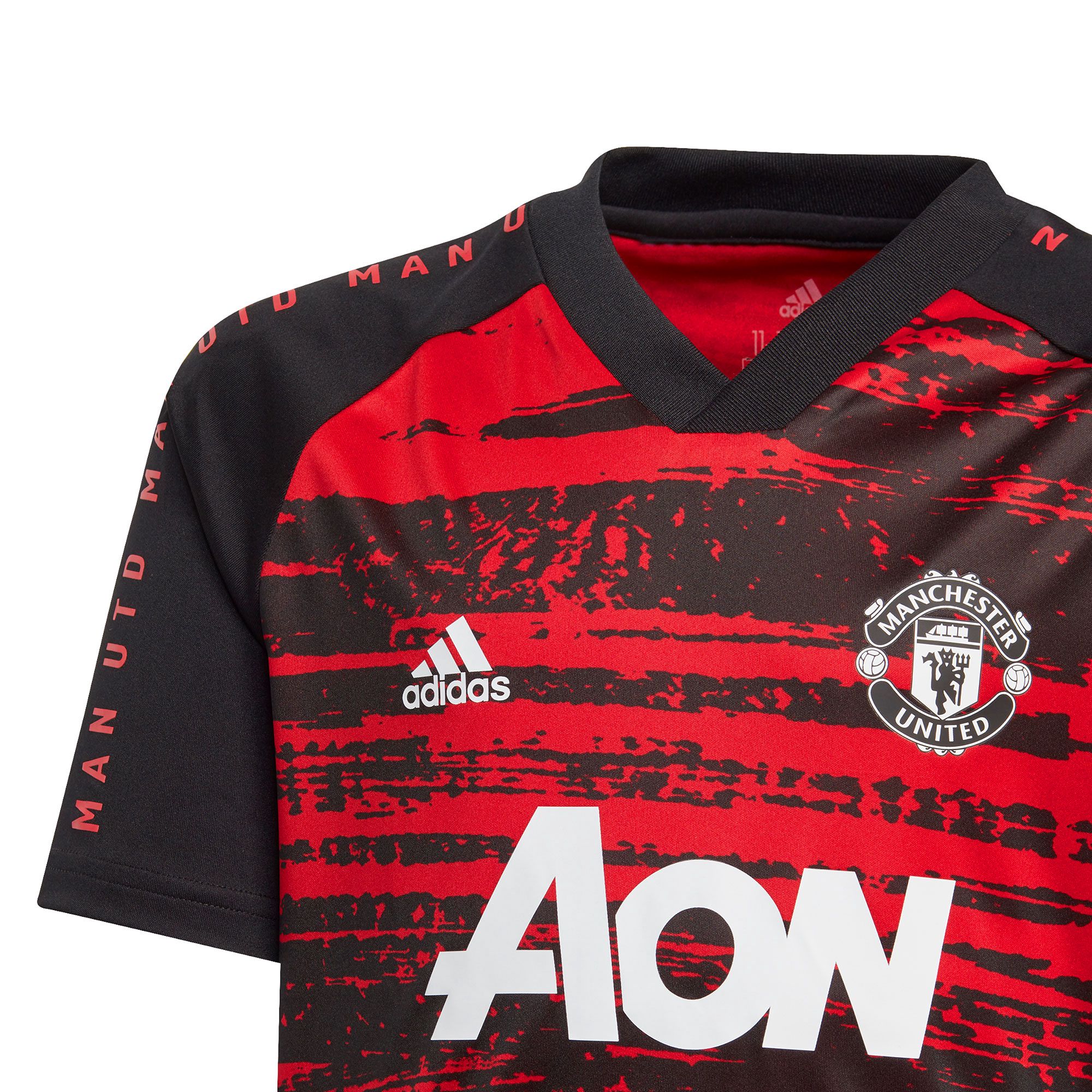Camiseta de Calentamiento Manchester United 2020/2021 Junior Rojo Negro - Fútbol Factory