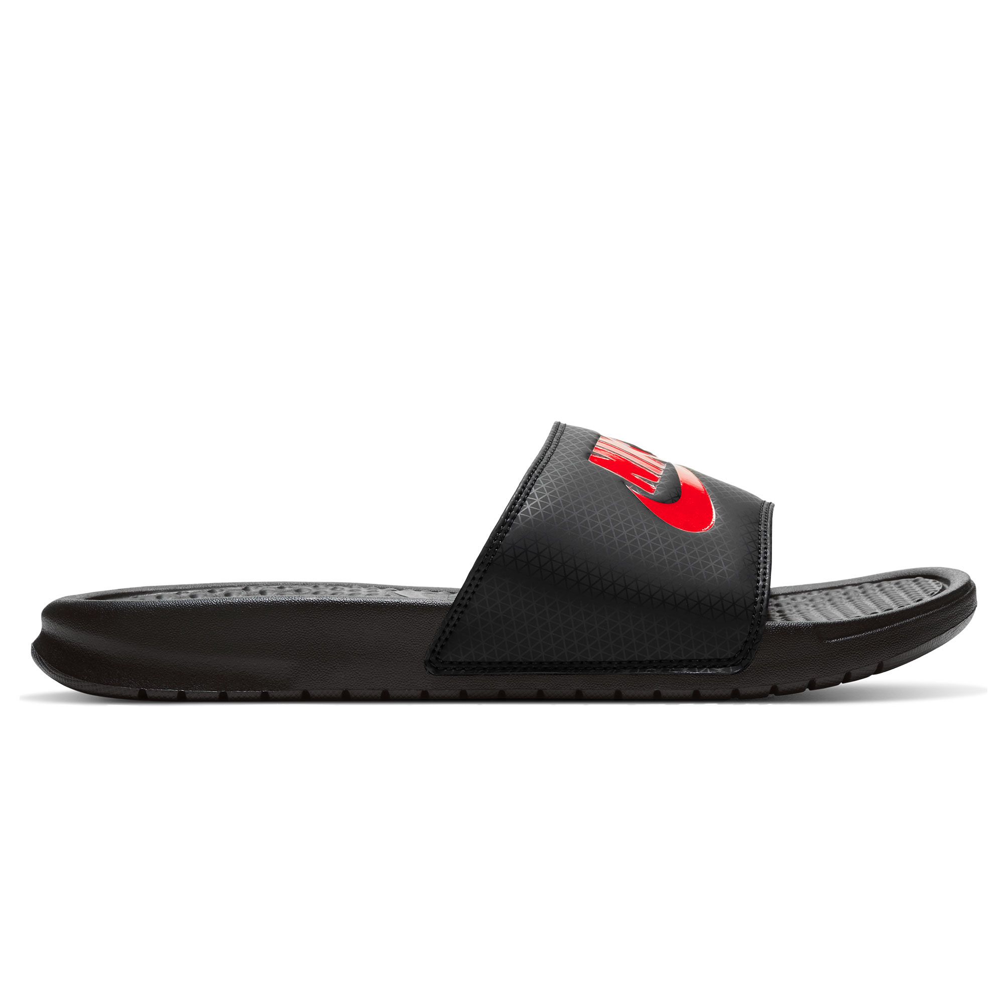 Chanclas Benassi JDI Negro Rojo - Fútbol Factory