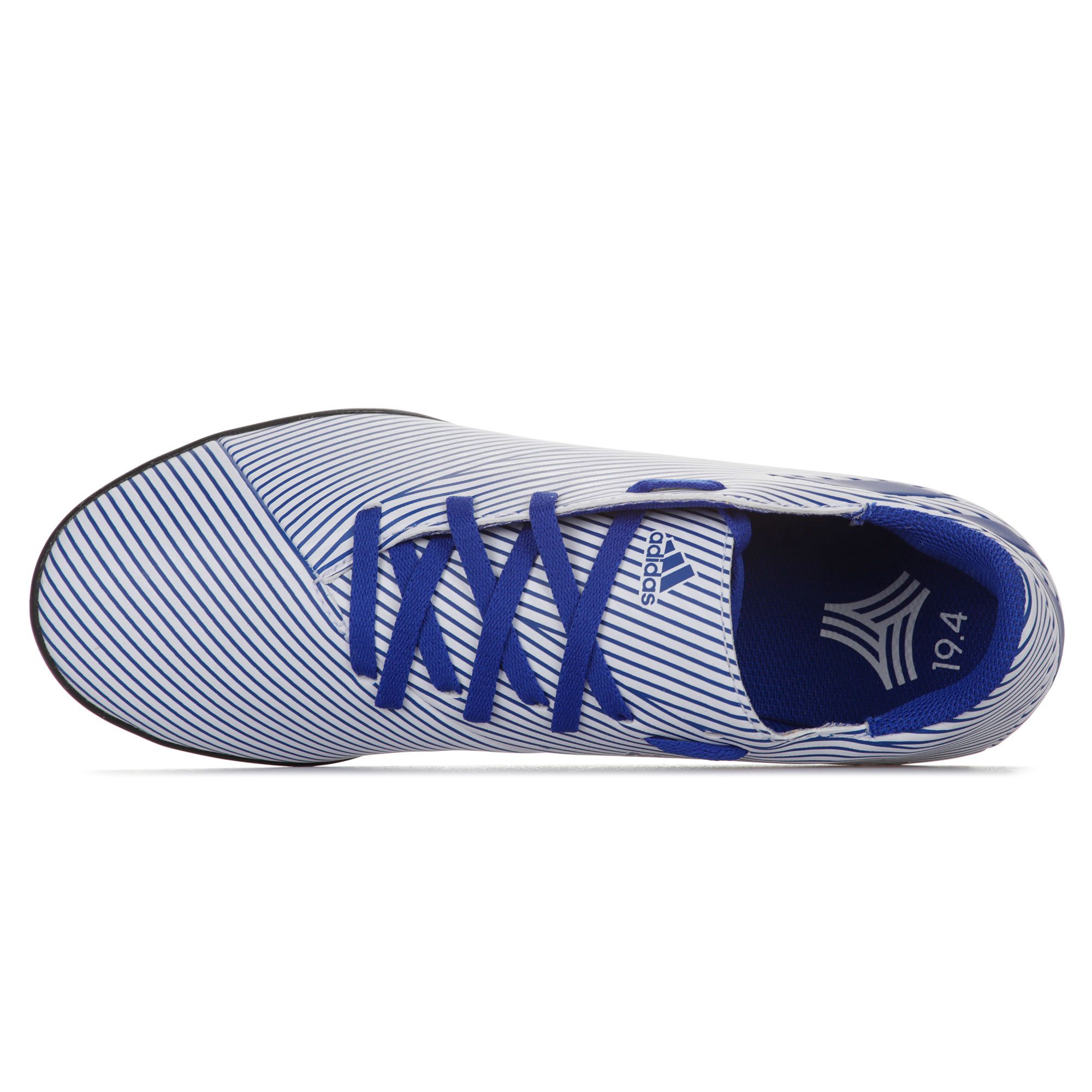 Botas de fútbol adidas Nemeziz 19.4 Multitaco Junior Blanco Azul - Fútbol Factory