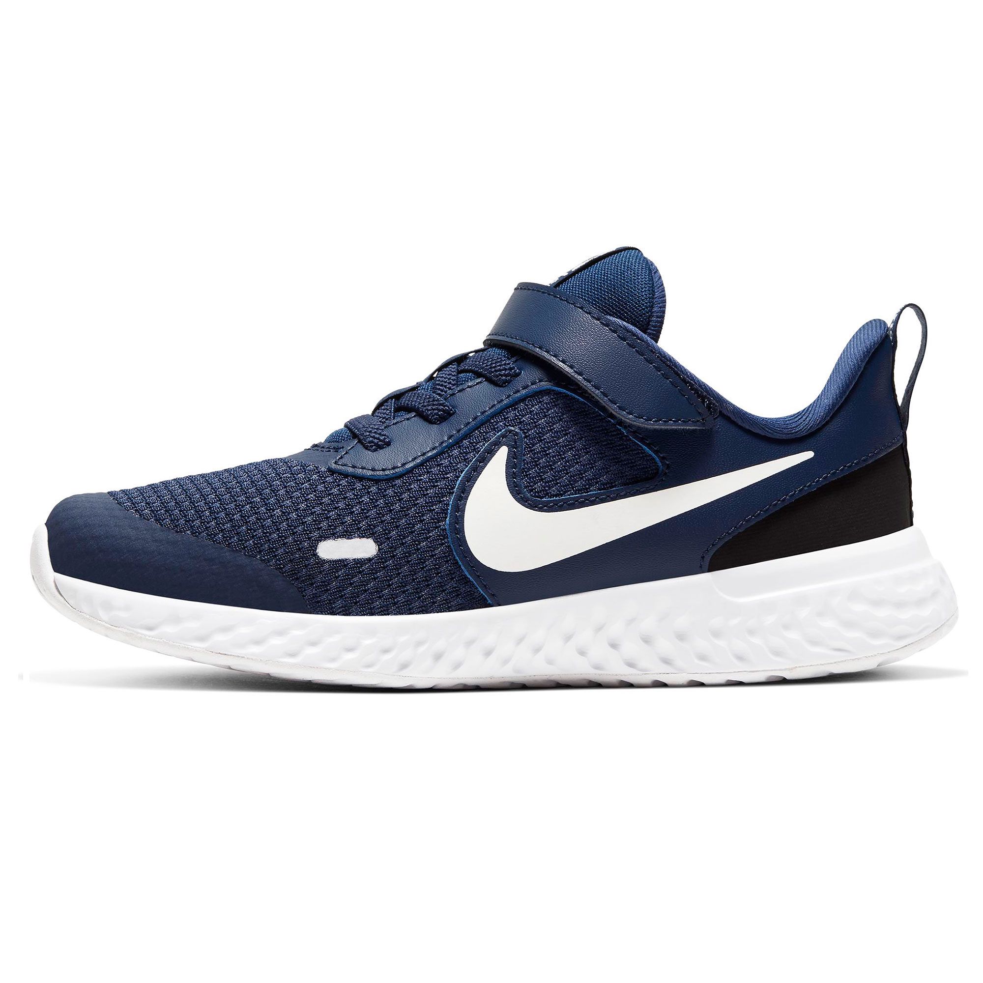 Zapatillas de Running Revolution 5 Velcro Junior Marino - Fútbol Factory