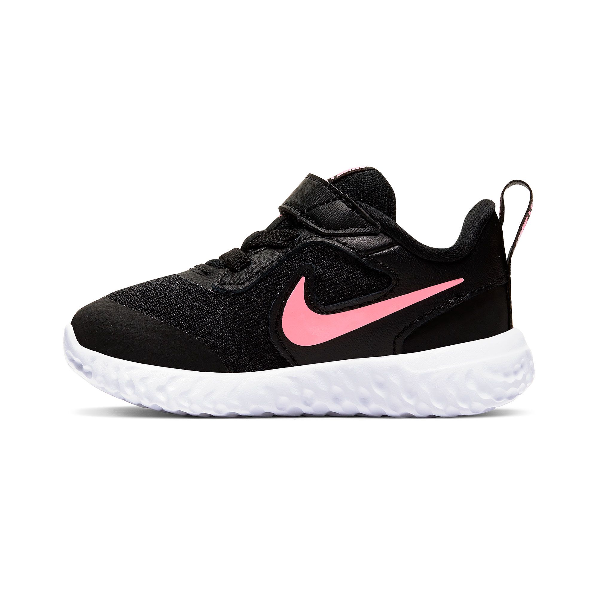 Zapatillas de Paseo Revolution 5 Velcro Bebé Negro Rosa - Fútbol Factory