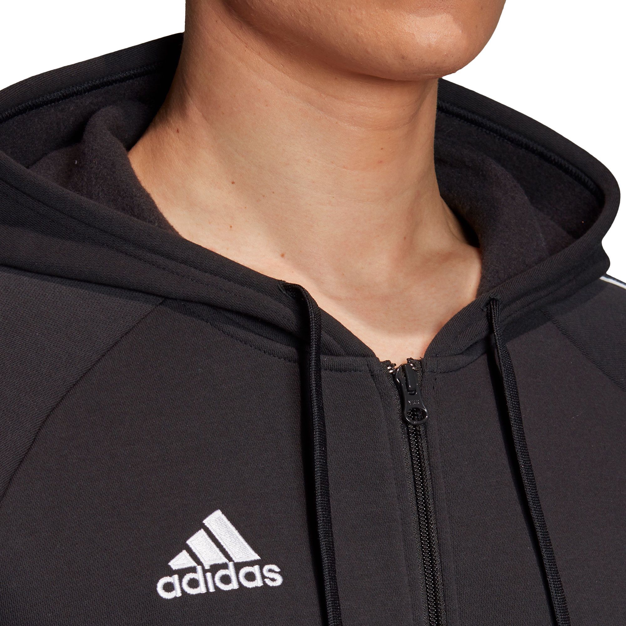 Chaqueta de Paseo con Capucha Core 18 Negro - Fútbol Factory