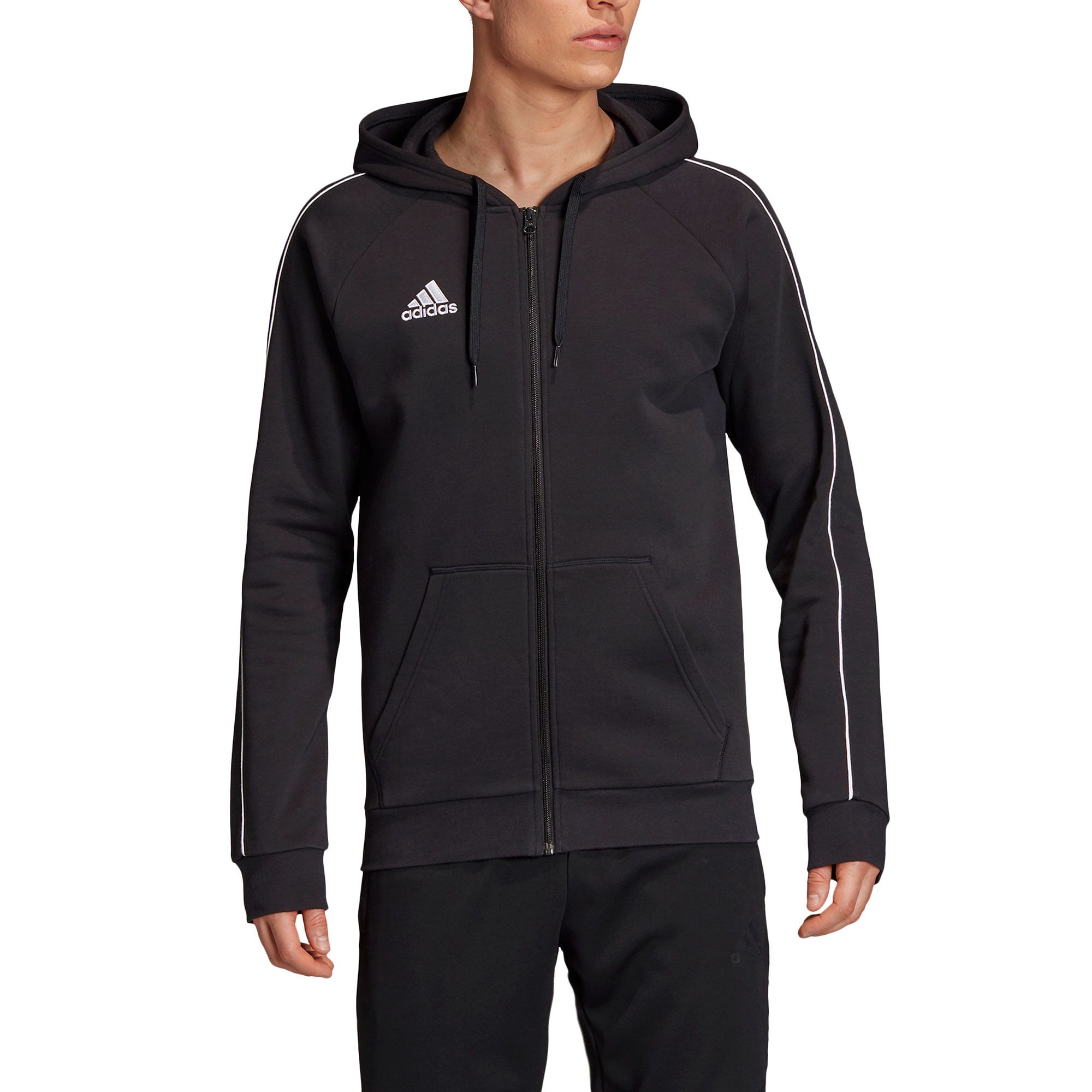 Chaqueta de Paseo con Capucha Core 18 Negro - Fútbol Factory
