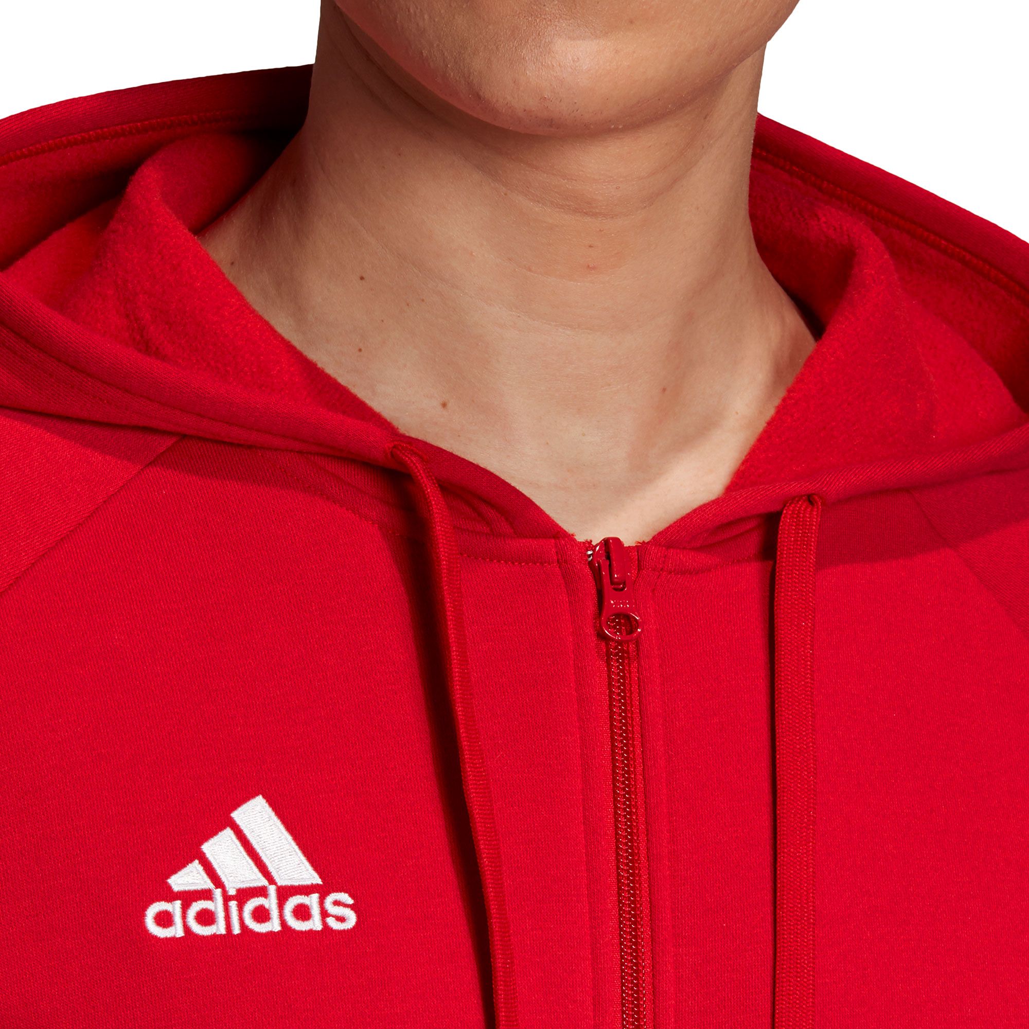 Chaqueta de Paseo con Capucha Core 18 Rojo - Fútbol Factory