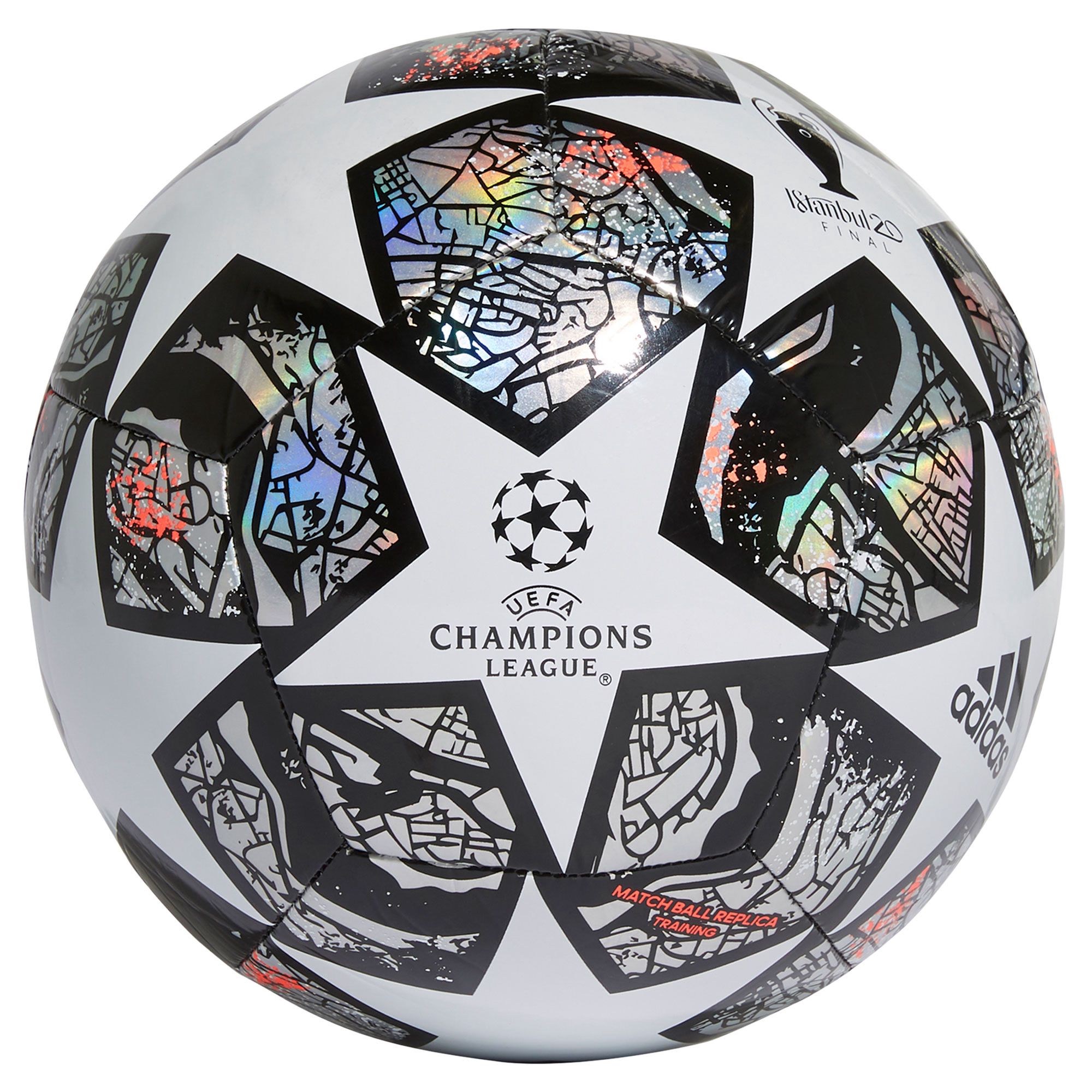 Balón de Fútbol 7 Finale 20 UCL Training Blanco Plata - Fútbol Factory