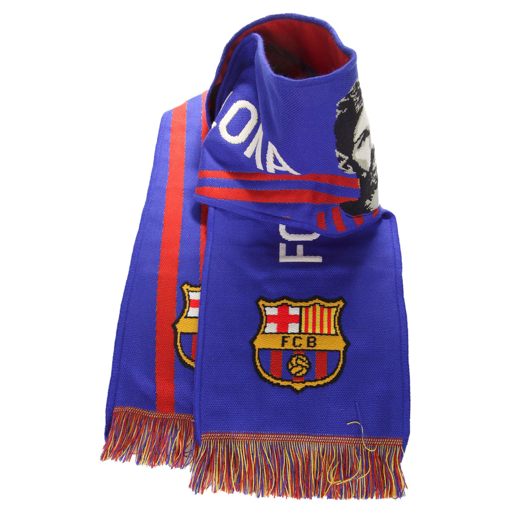 Bufanda Oficial del FC Barcelona Messi 2019/2020 Azul Rojo - Fútbol Factory