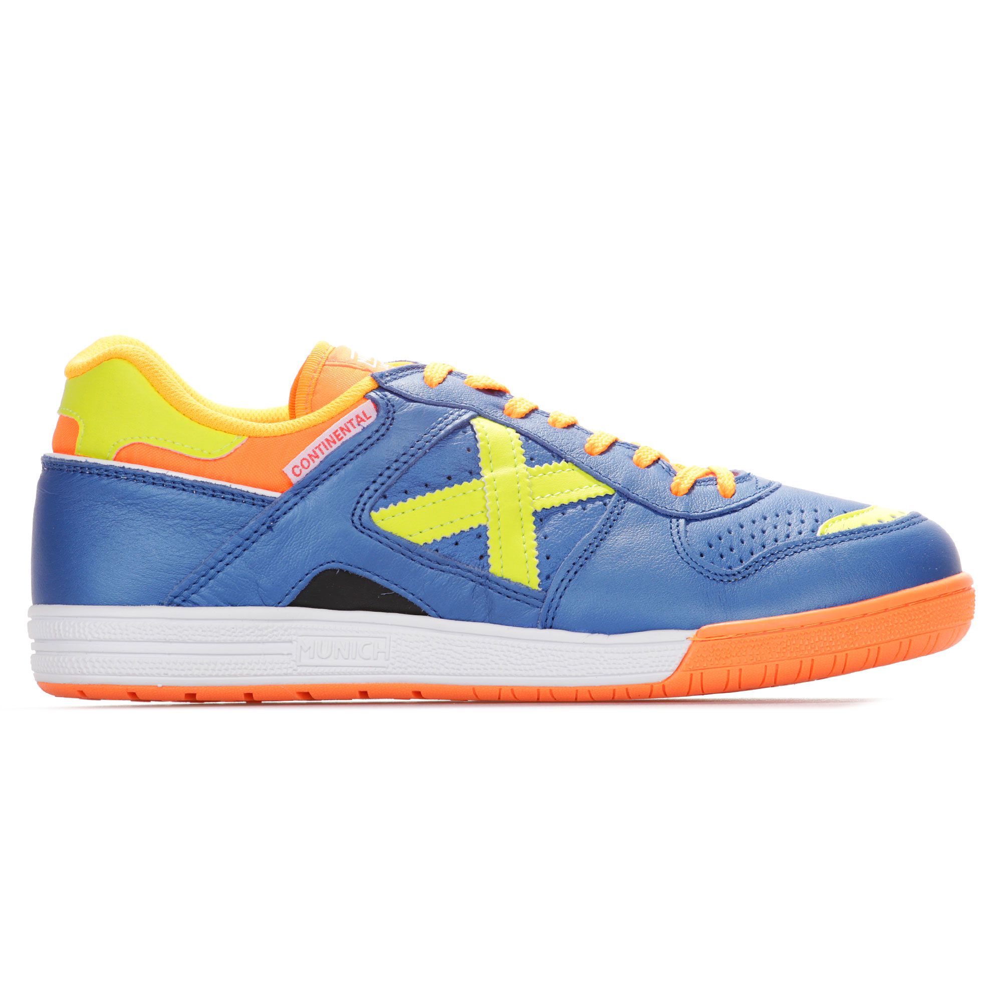Zapatillas de Fútbol Sala Continental Azul Naranja - Fútbol Factory