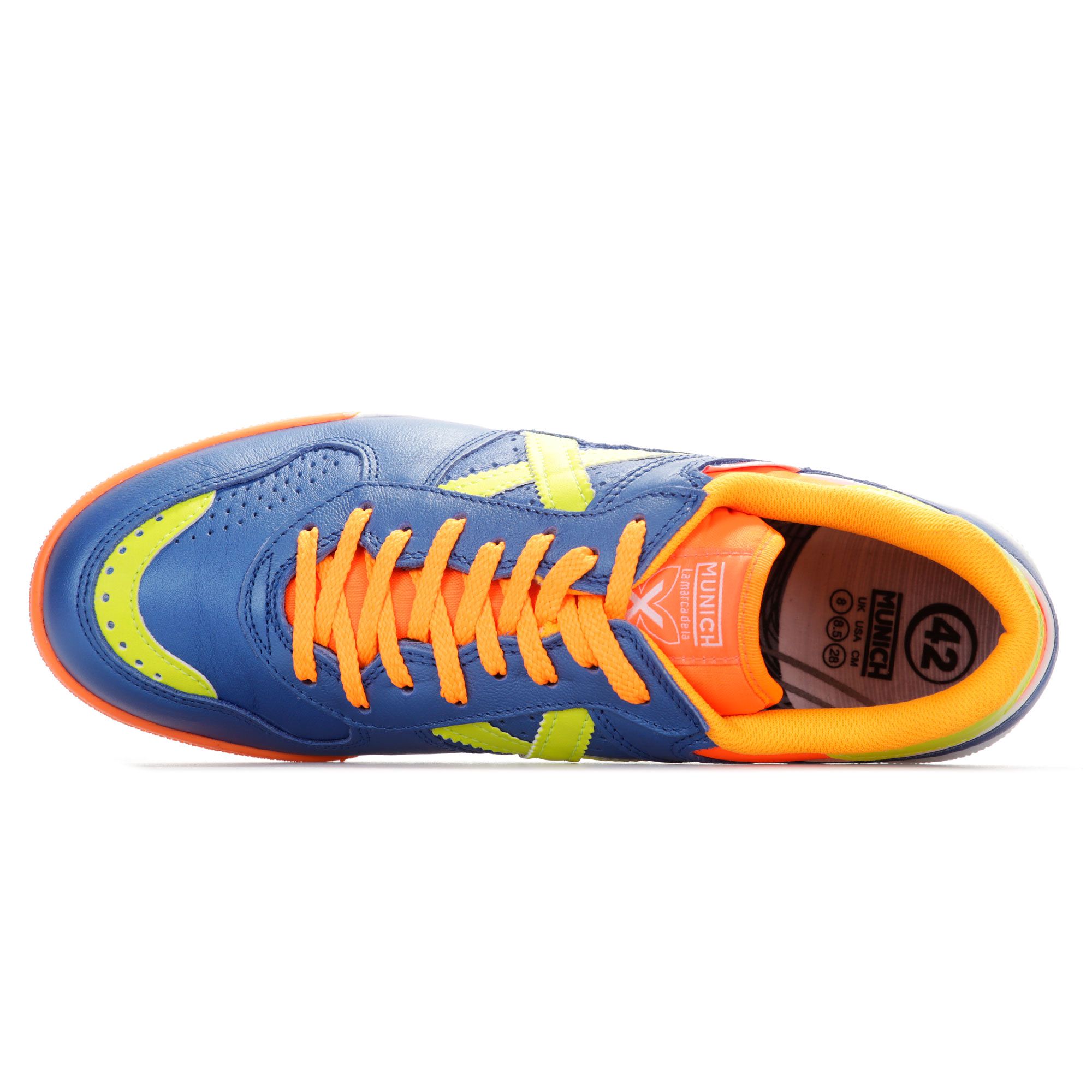Zapatillas de Fútbol Sala Continental Azul Naranja - Fútbol Factory