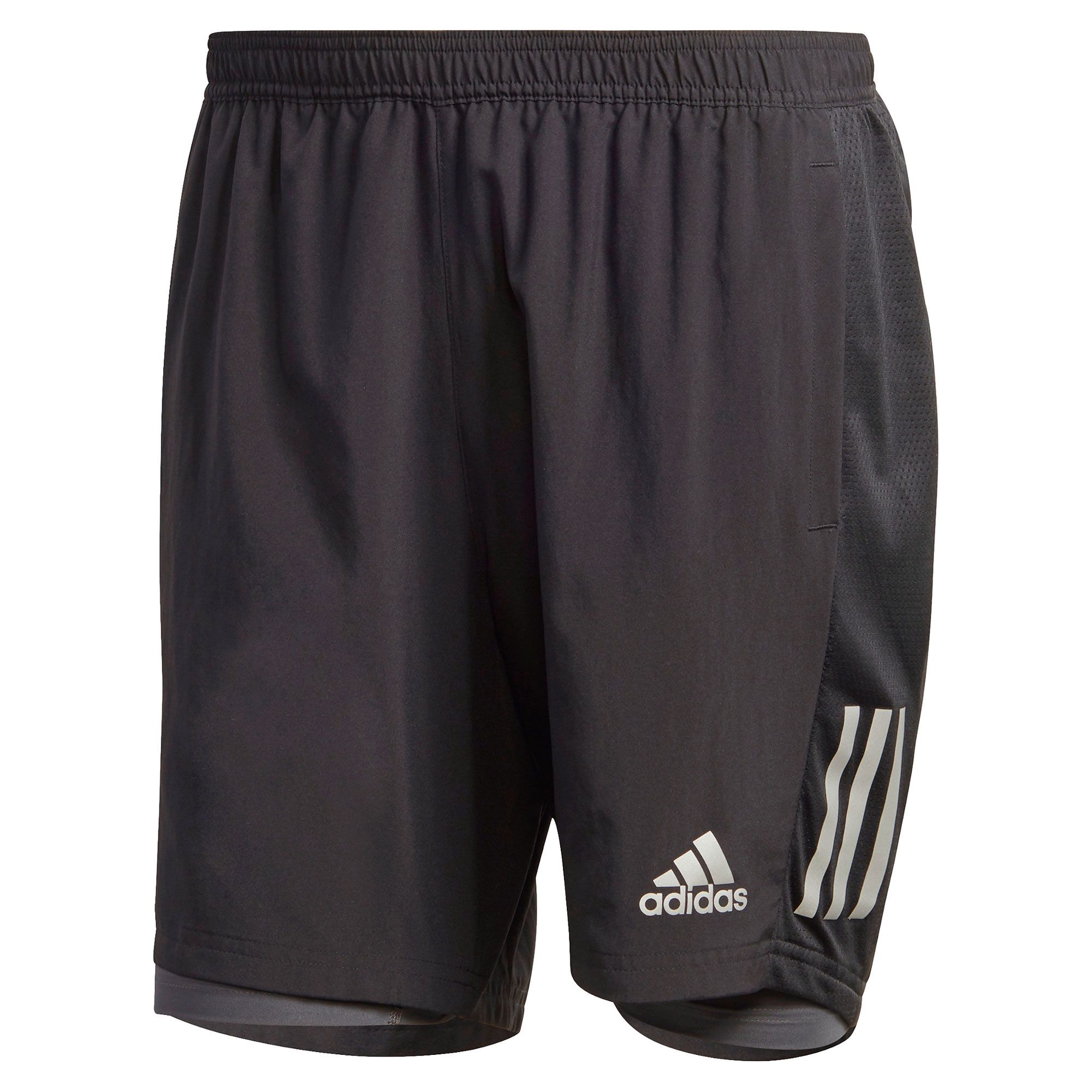 Pantalón Corto de Running Own The Run Two-In-One Negro - Fútbol Factory