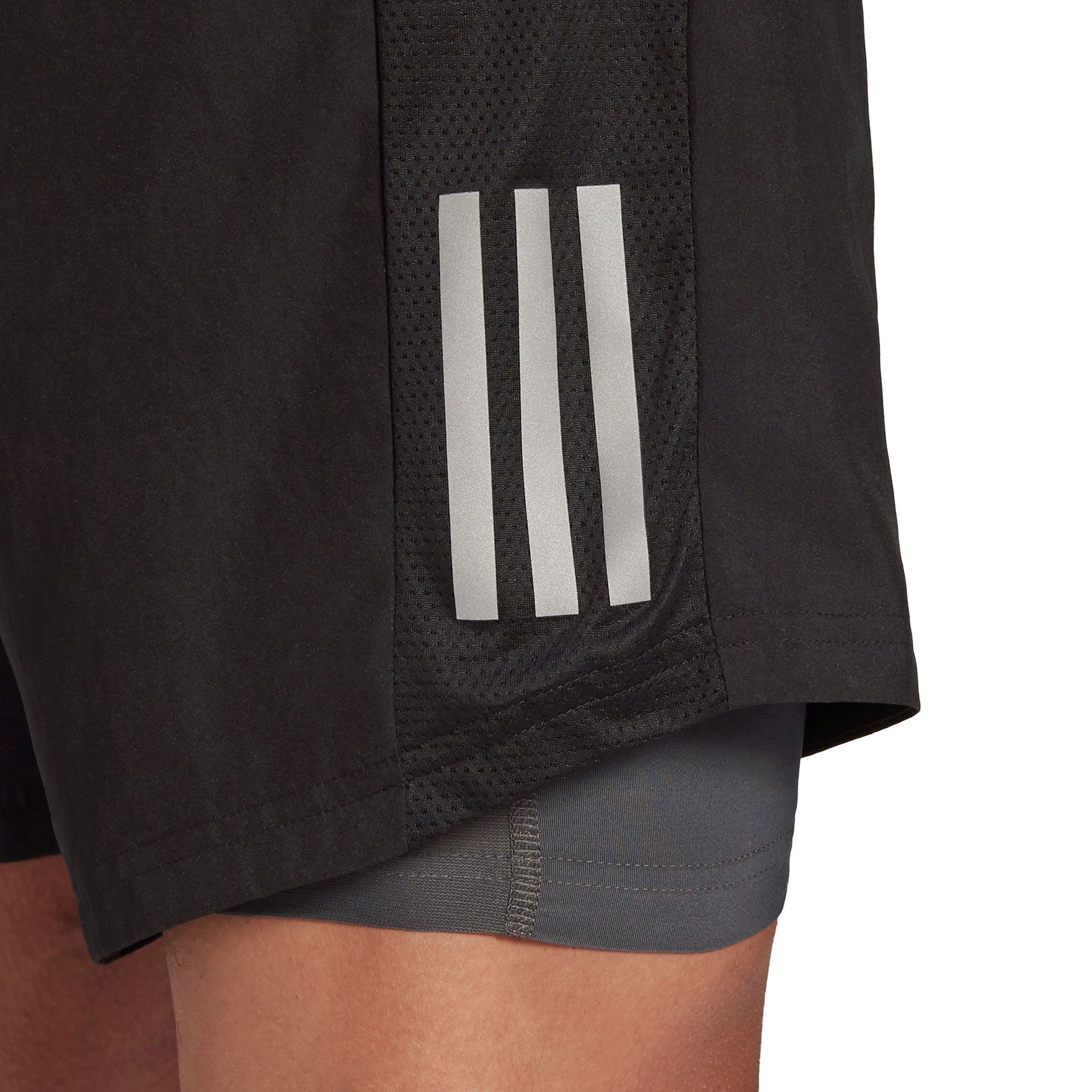 Pantalón Corto de Running Own The Run Two-In-One Negro - Fútbol Factory
