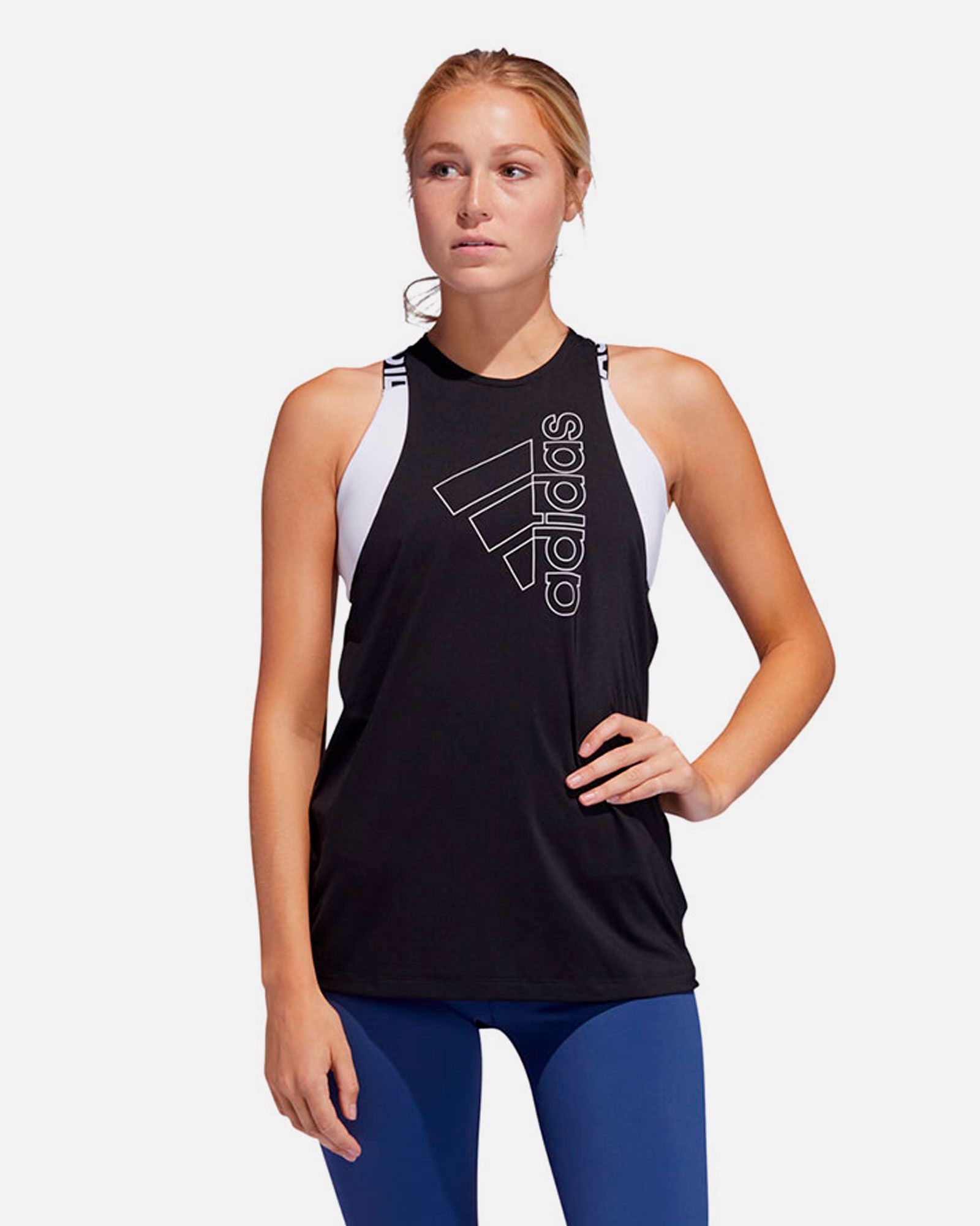 Camiseta de Tirantes de Training Badge Of Sport Mujer Negro - Fútbol Factory